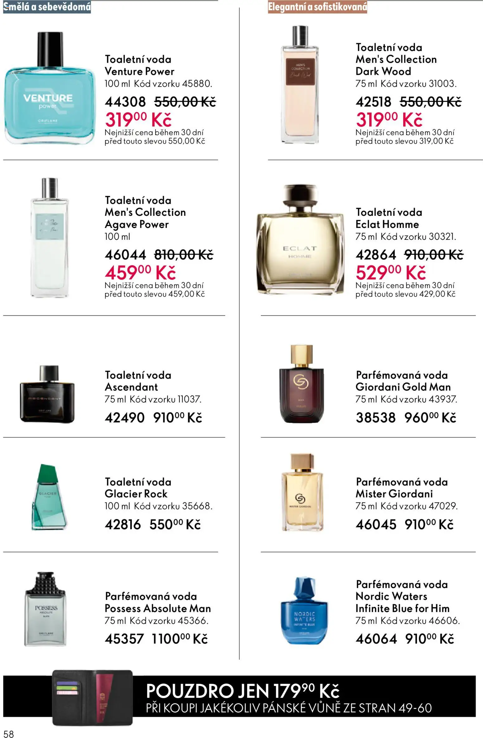 Oriflame katalog č. 08/2026 od 27.05.2026 | Strana: 58 | Produkty: Voda, Pouzdro, Toaletní voda