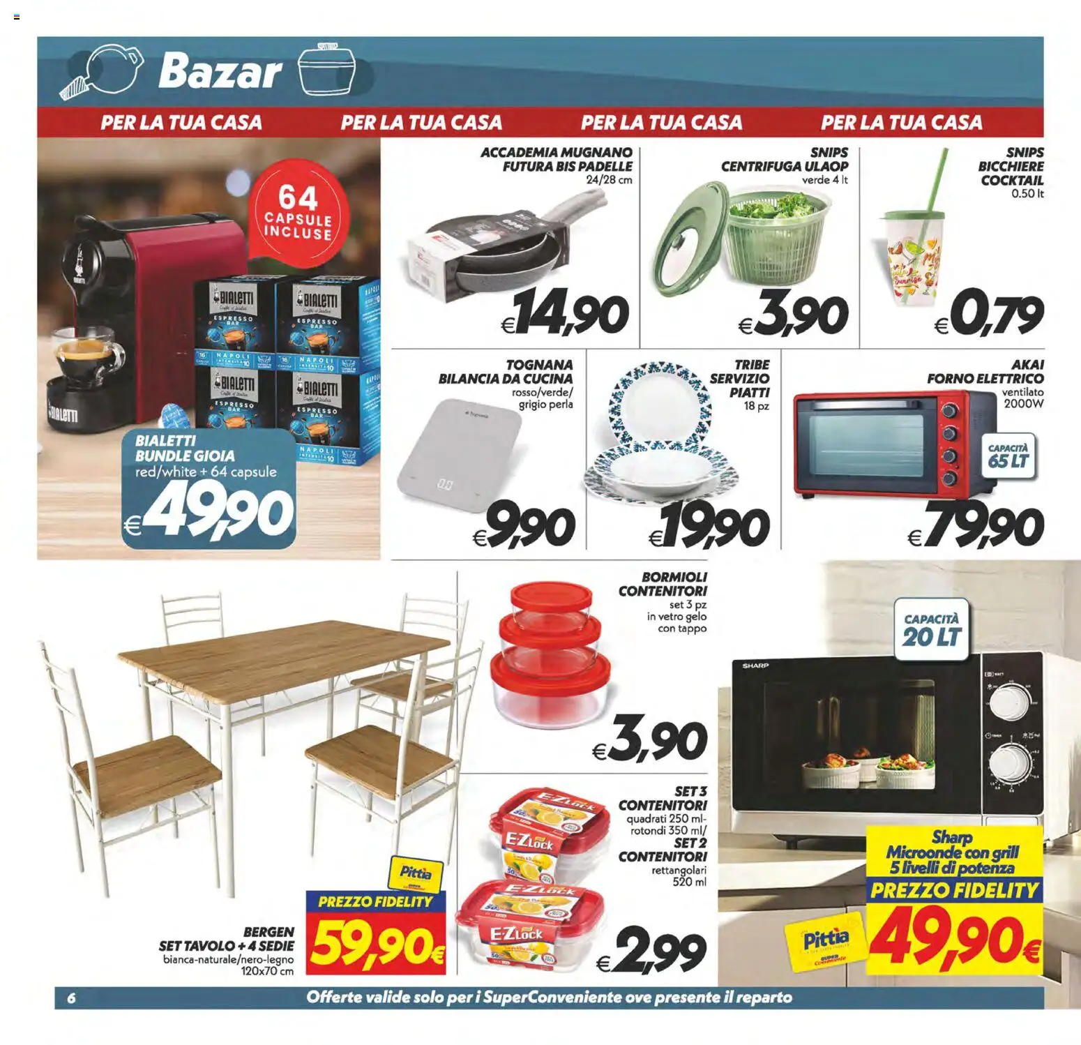 Volantino SuperConveniente del 11/08/2026 | Pagina: 30 | Prodotti: Microonde, Piatti, Bilancia, Forno elettrico