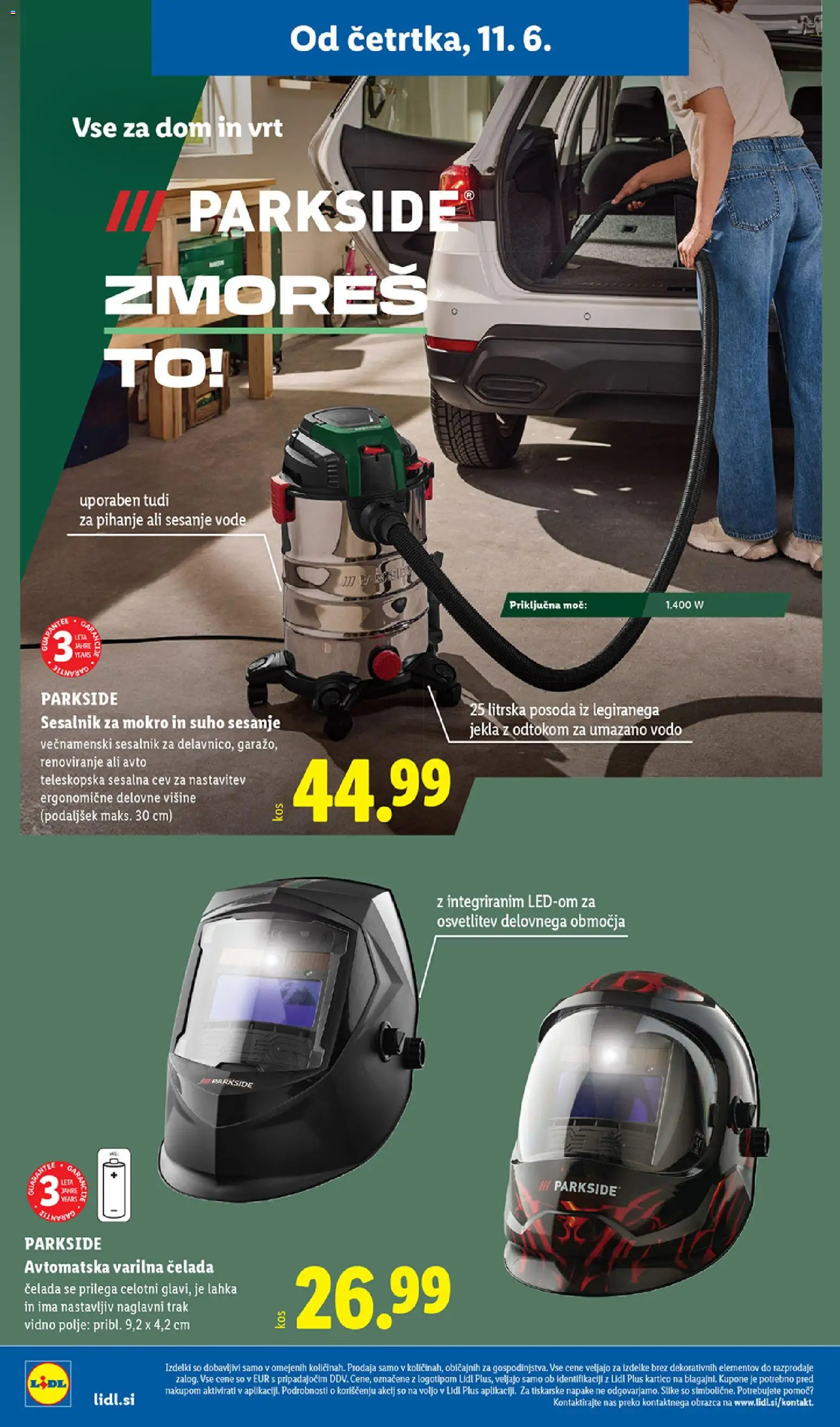 Novi Lidl katalog ponudbe – veljaven od 11.06.2026 | Stran: 48 | Izdelki: Sesalnik, Čelada