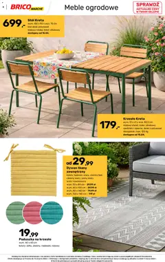 Pogląd oferty "Brico Marché gazetka - Wiosna" - ważna od 04.03.2026 | Strona: 4 | Produkty: Stół, Krzesło, Meble ogrodowe, Dywan