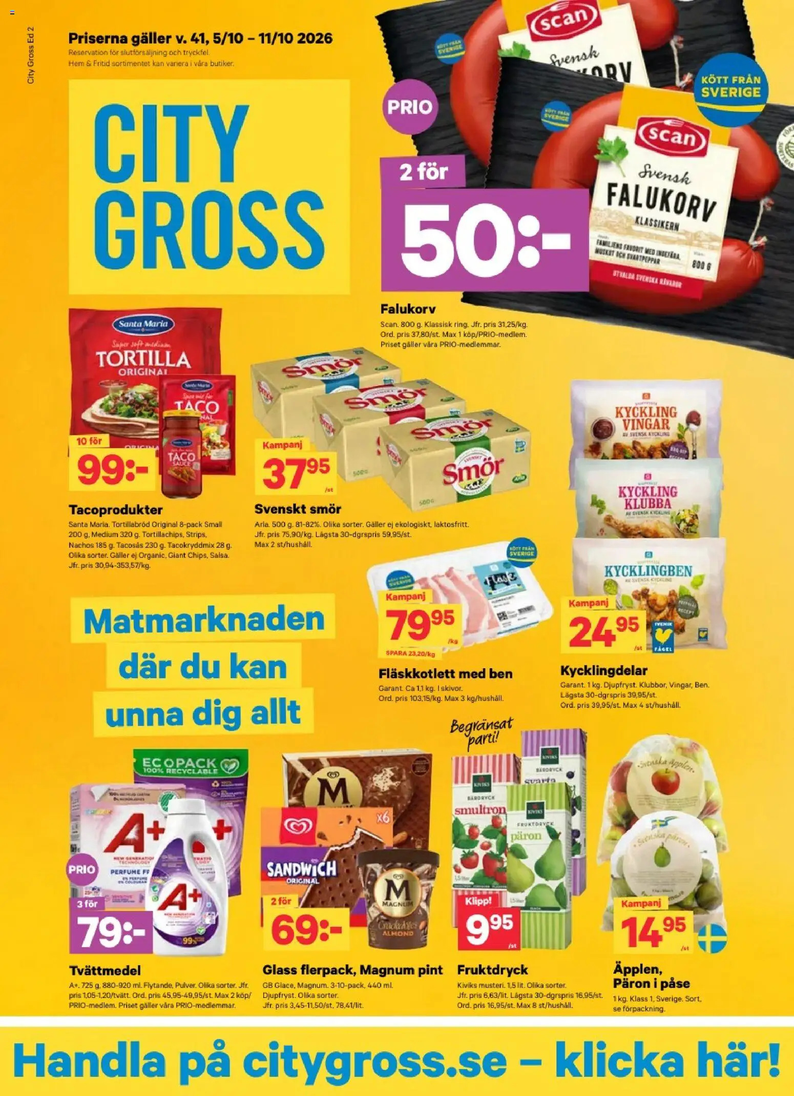 City Gross reklamblad aktuell från 05/10/2026 | Sida: 1