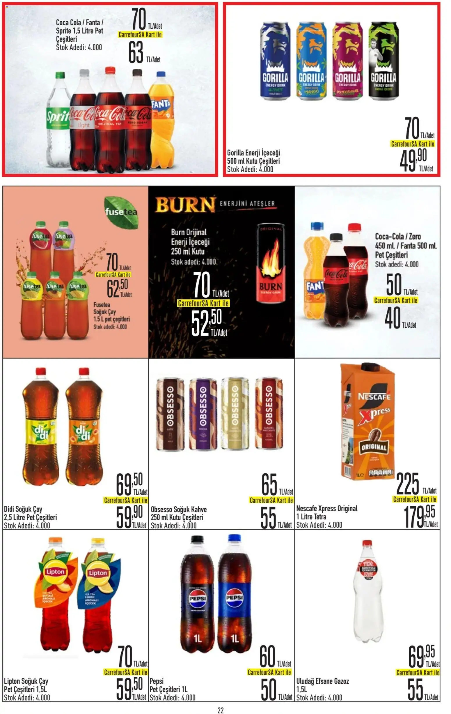 CarrefourSA Katalog - 09 Temmuz 2026 tarihinden itibaren geçerlidir | Sayfa: 22 | Ürünler: Kutu, Kahve, Limon, Mango