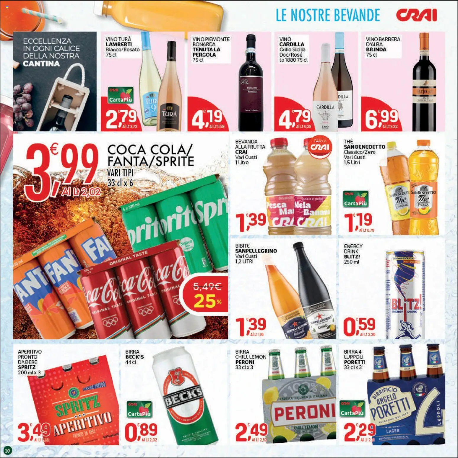 Volantino CRAI del 20/08/2026 | Pagina: 10 | Prodotti: Calice, Succo, Vino, Pergola