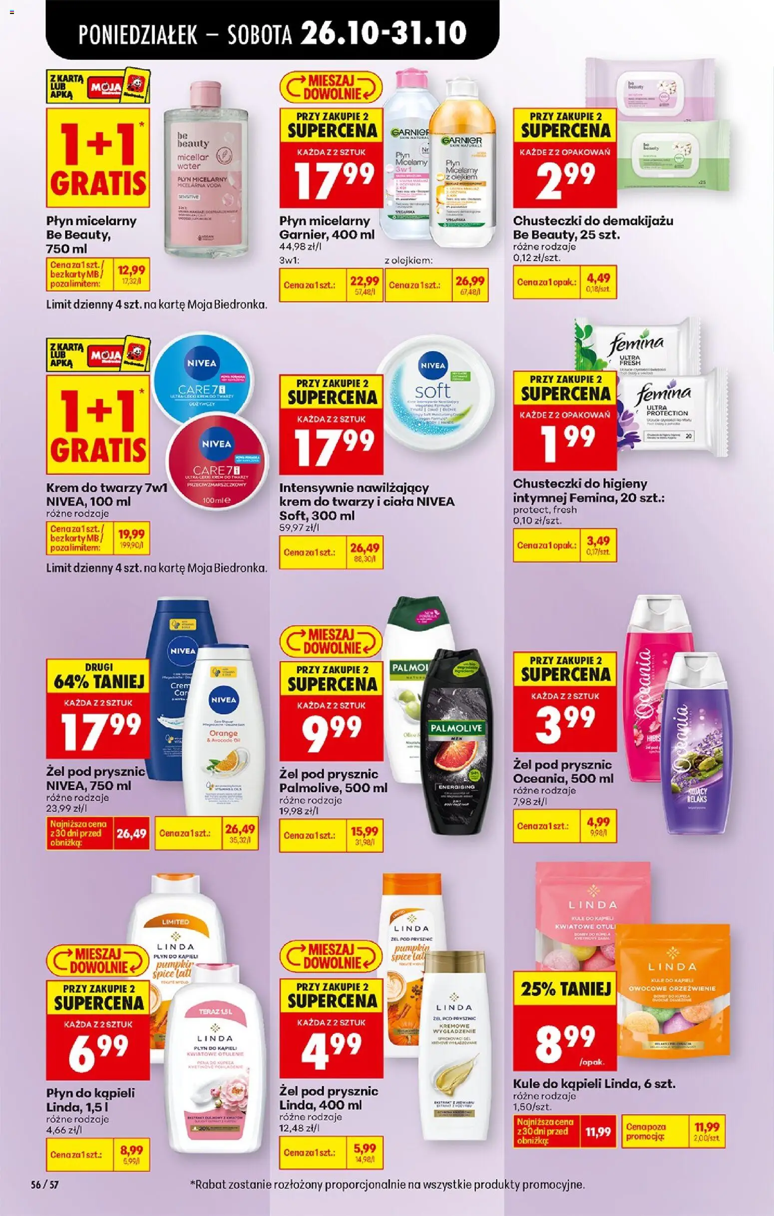 Biedronka Polsko leták - Codziennie niskie ceny od 26.10.2026 | Strana: 78 | Produkty: Voda, Nivea, Krém