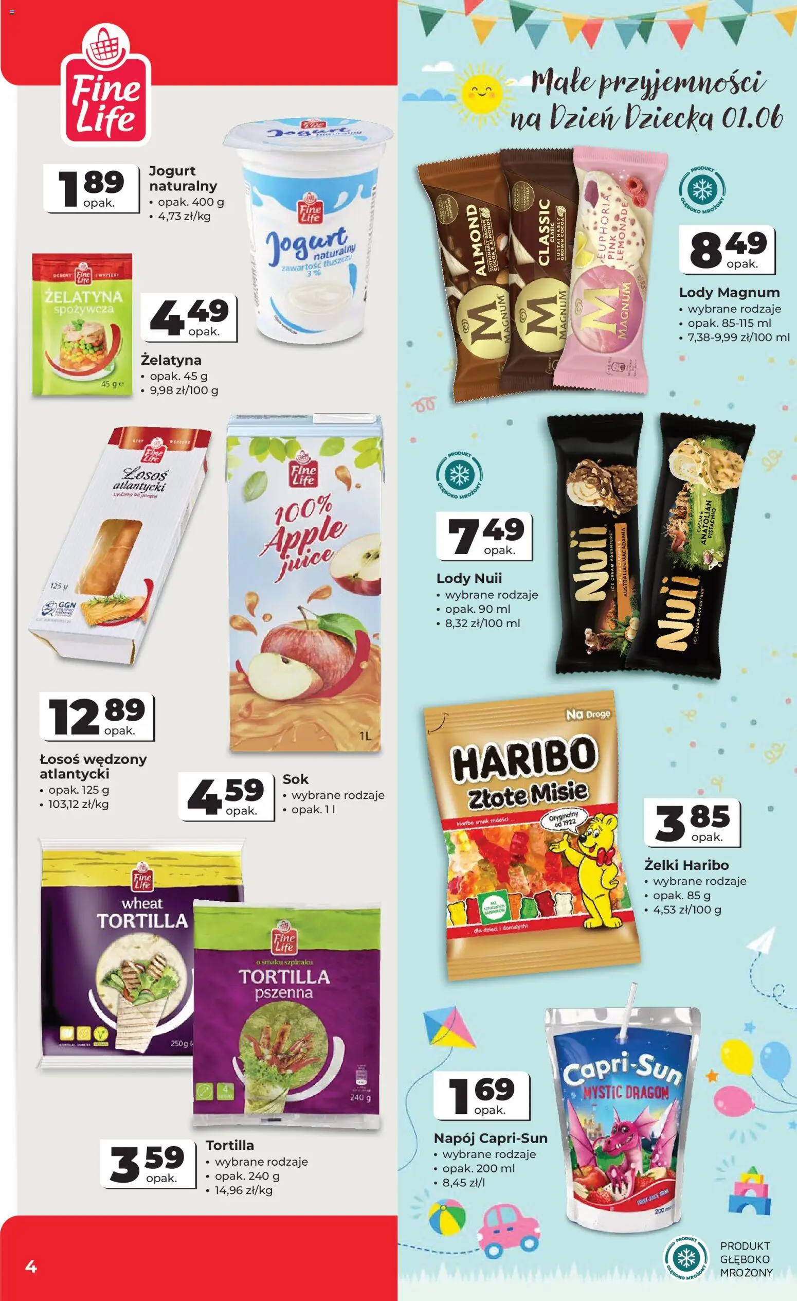 Odido gazetka od 27.05.2026 | Strona: 4 | Produkty: Łosoś wędzony, Żelki, Lody Magnum, Lody