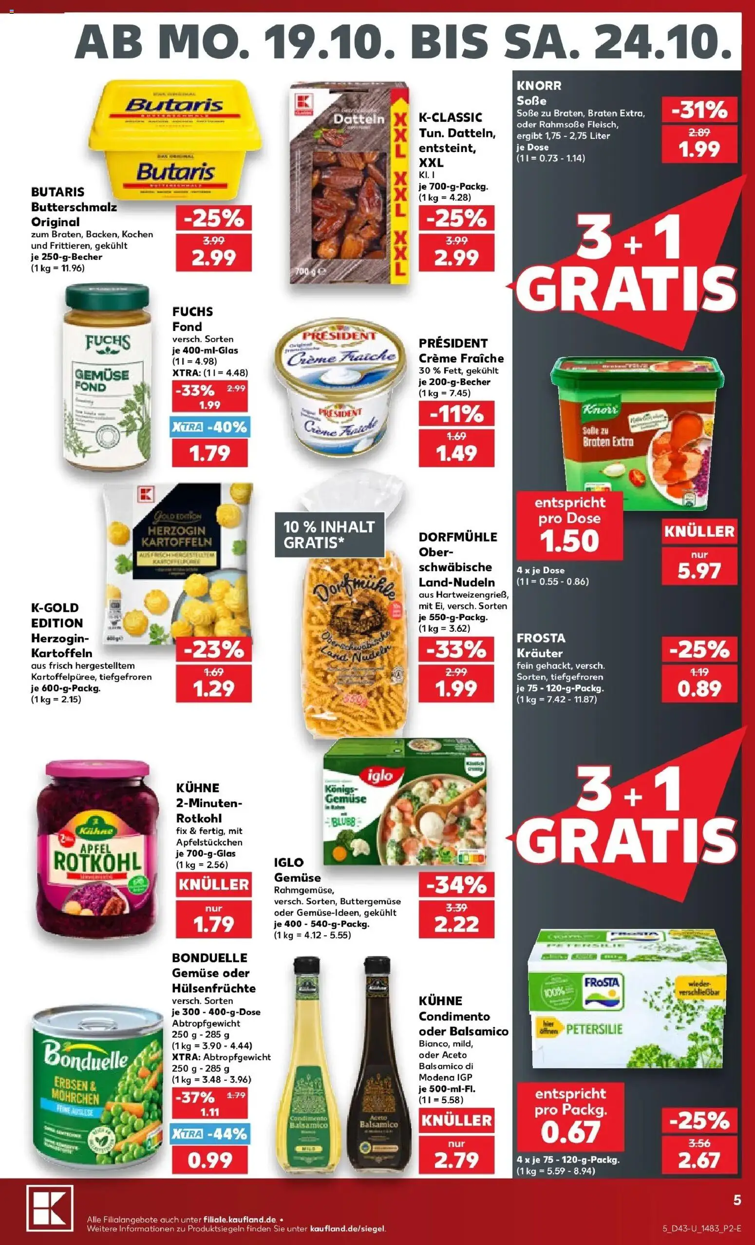 Prospekt Kaufland ab 19.10.2026 » Angebote Online zum Blättern | Seite: 81 | Produkte: Balsamico, Äpfel, Frosta, Gemüse