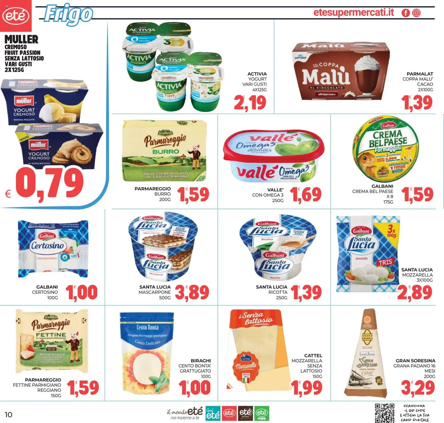 Volantino Eté del 11/09/2026 | Pagina: 10 | Prodotti: Yogurt, Tè, Omega, Parmigiano reggiano