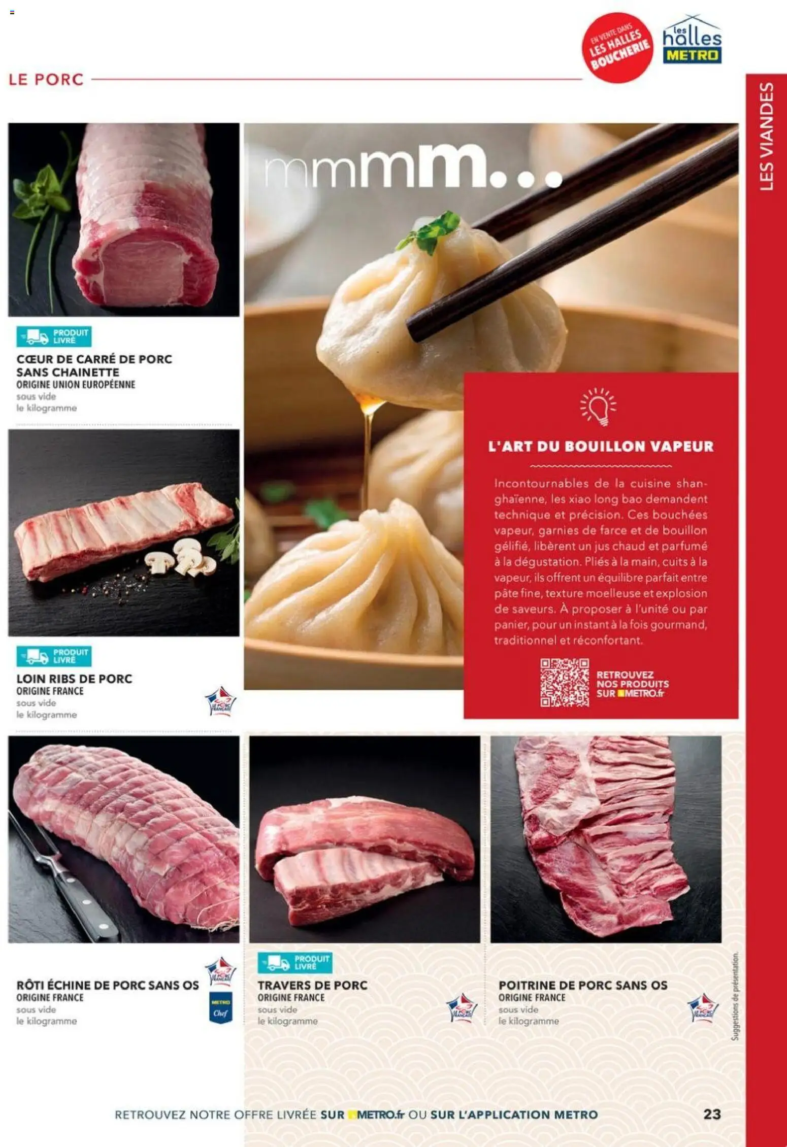 {H1} | Page: 23 | Produits: Travers de porc, Jus, Ribs, Porc