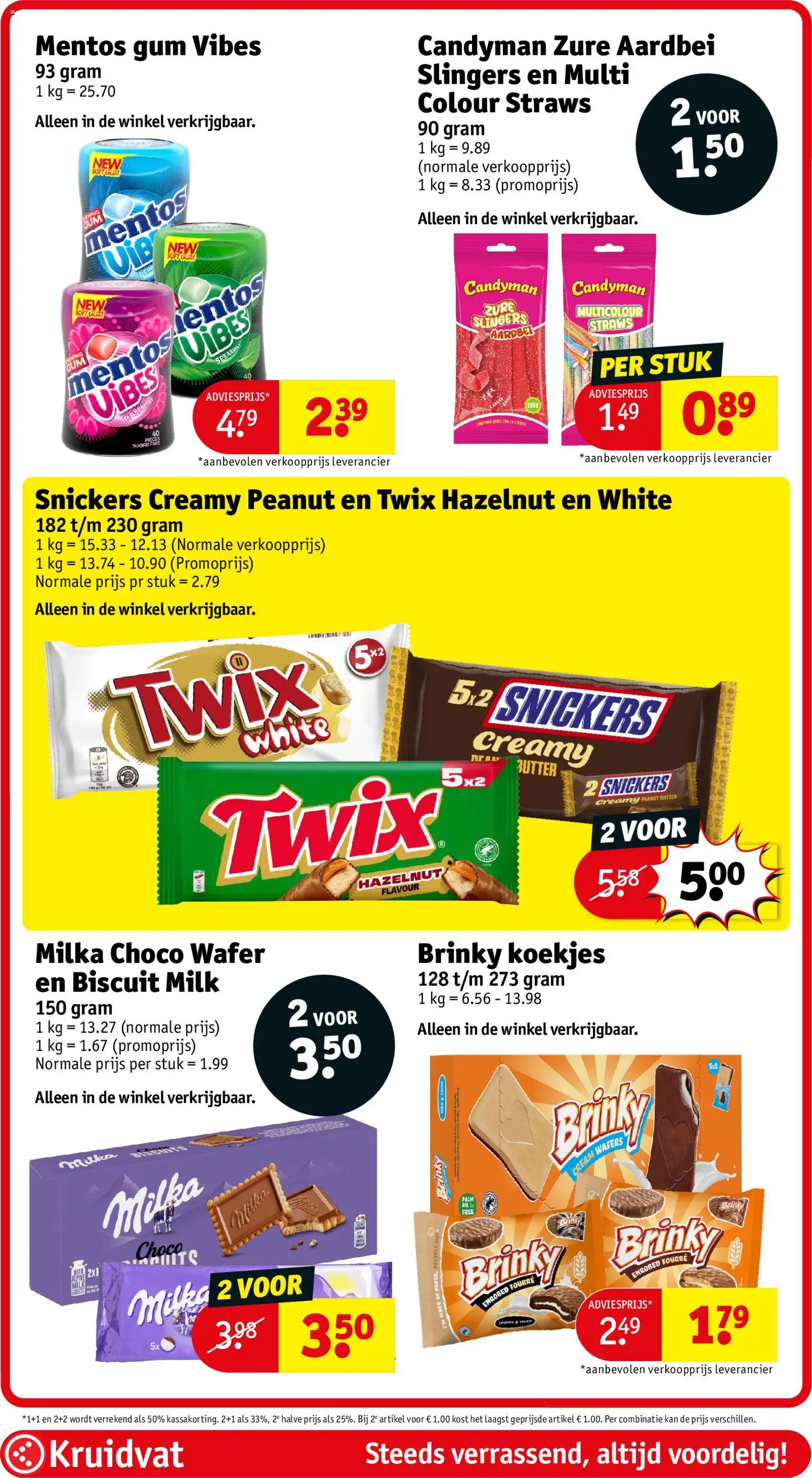 {H1} | Pagina: 59 | Producten: Koekjes, Twix, Aardbei, Kan