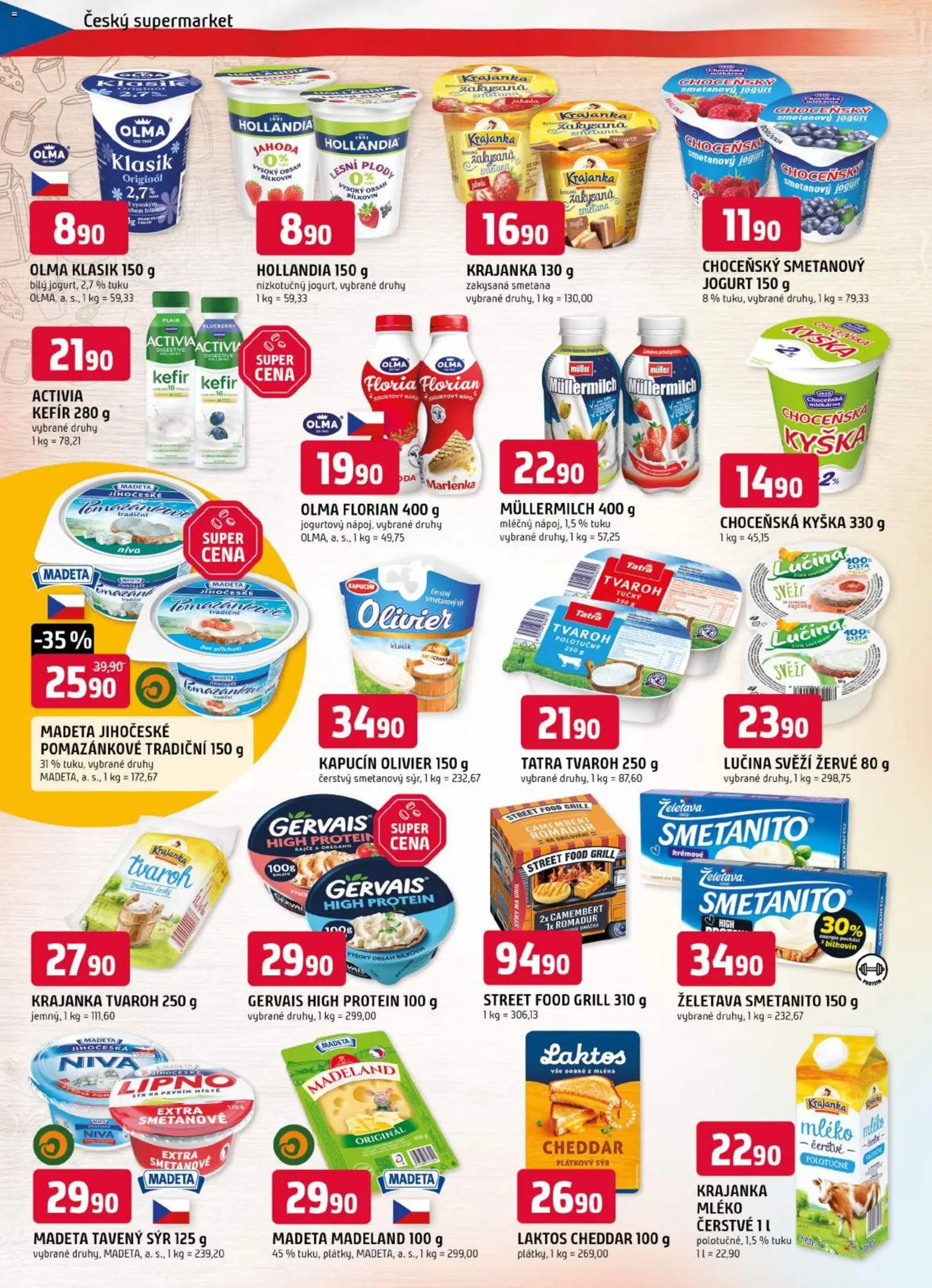 Trefa leták od 02.09.2026 | Strana: 4 | Produkty: Sýr, Smetanový jogurt, Lučina, Sýry