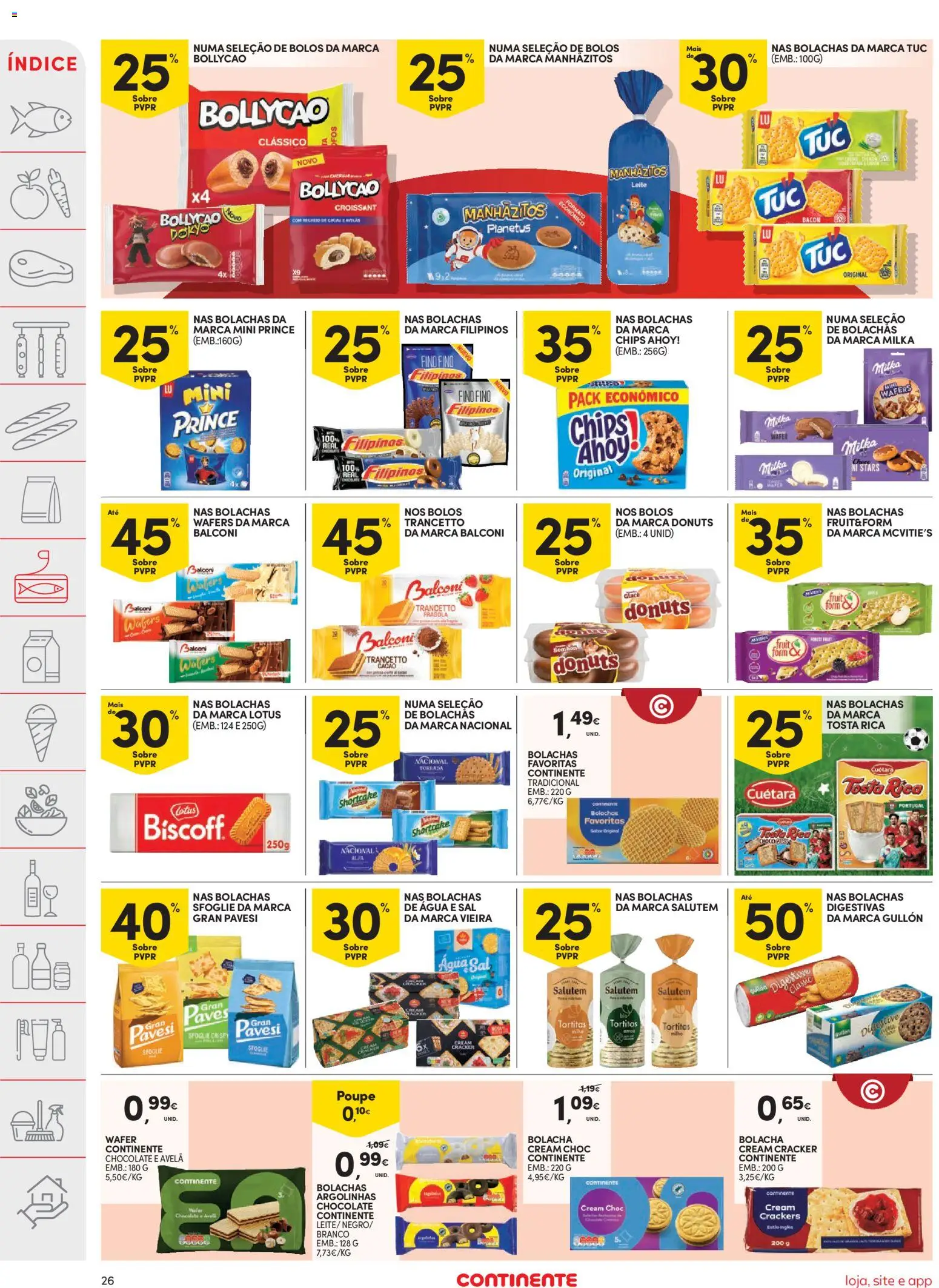 Continente folheto │ válido de 09.06.2026 | Página: 26 | Produtos: Agua, Sal, Manhãzitos, Milho