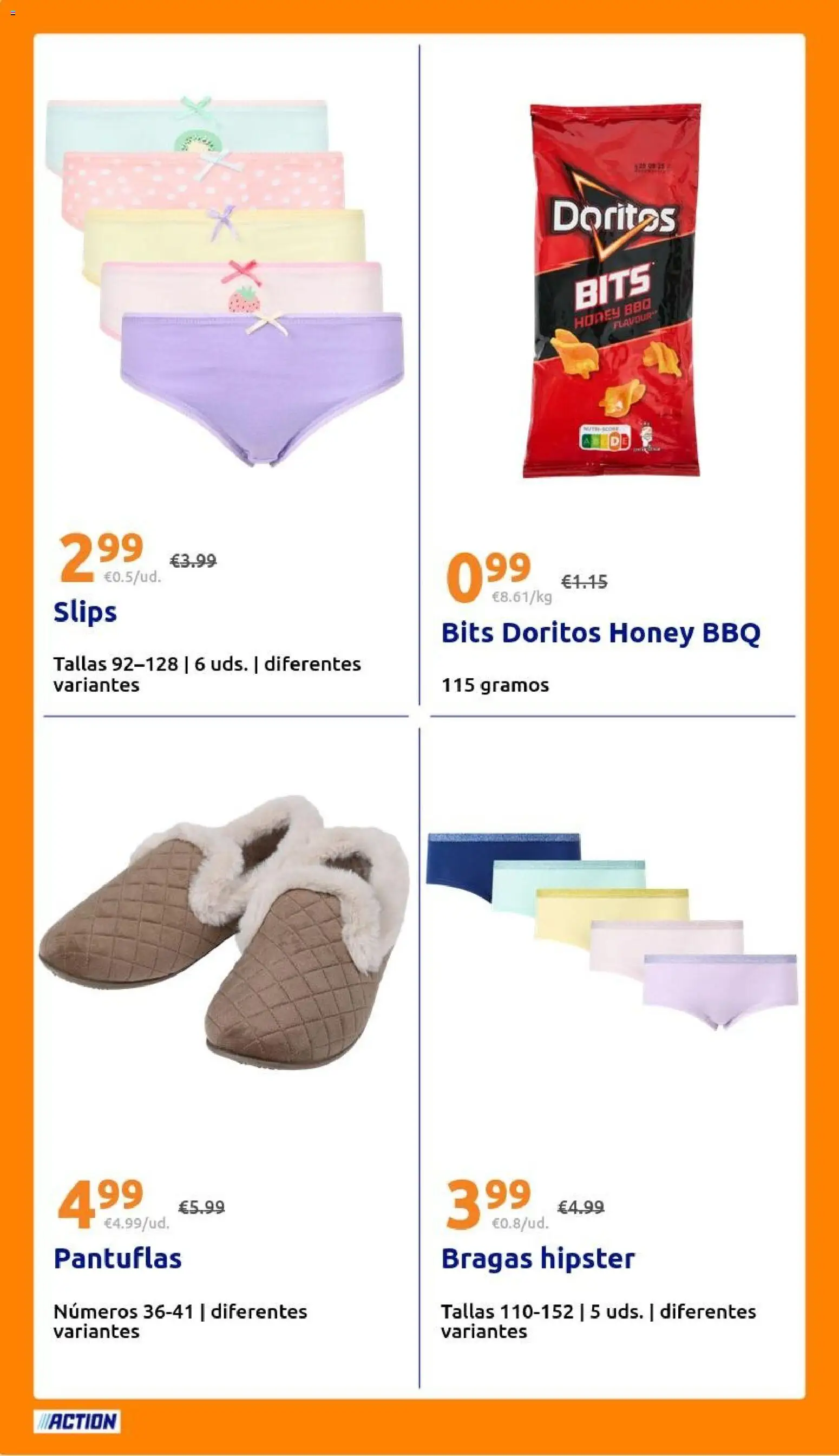 Action folleto │ válido desde el 14/10/2026 | Página: 22 | Productos: Bragas, Pantuflas