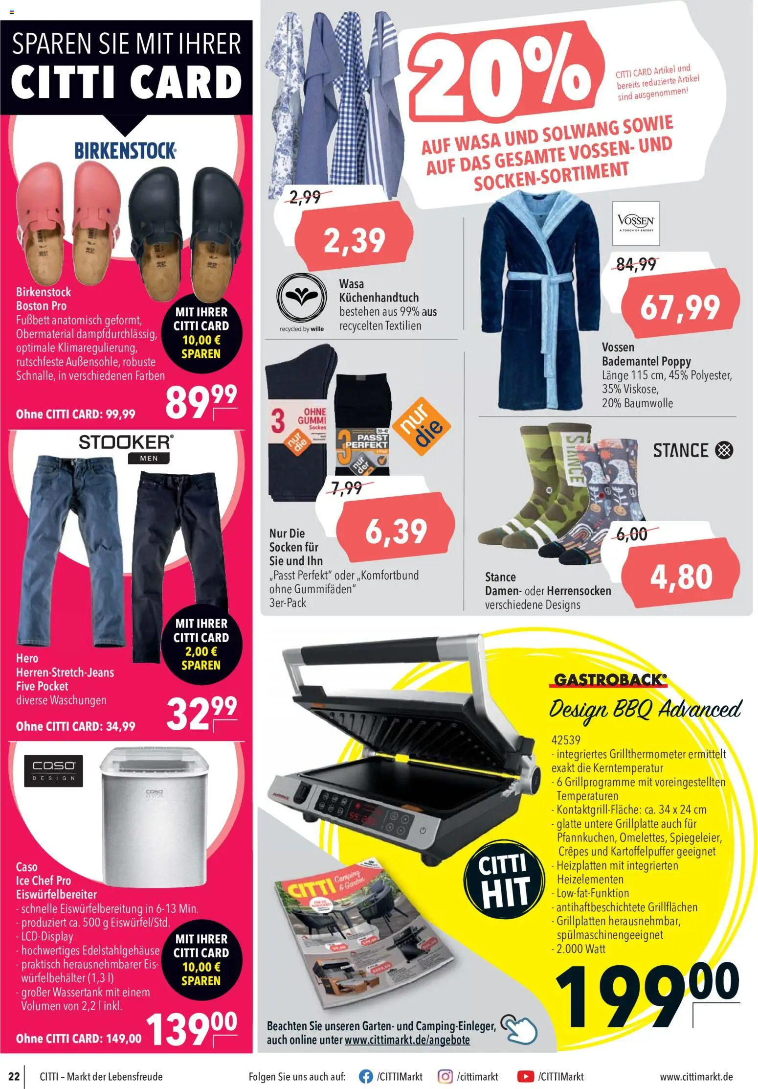 CITTI Markt Prospekt – gültig ab 26.08.2026 | Seite: 24 | Produkte: Energy, Socken, Bademantel, Eis