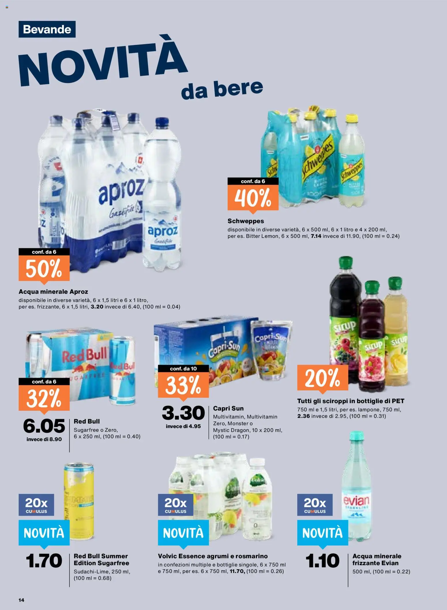 Migros aktionen IT – gültig ab 18.06.2026 | Seite: 14 | Produkte: Red bull, Sirup
