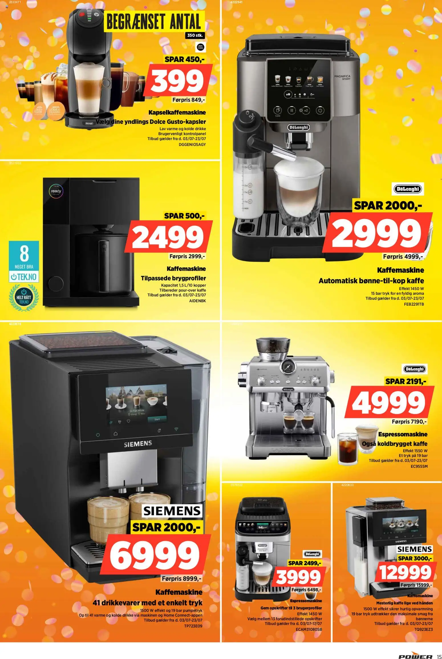 Power tilbudsavis – gyldig fra 17/07/2026 | Side: 15 | Produkter: Kaffe, Kaffemaskine