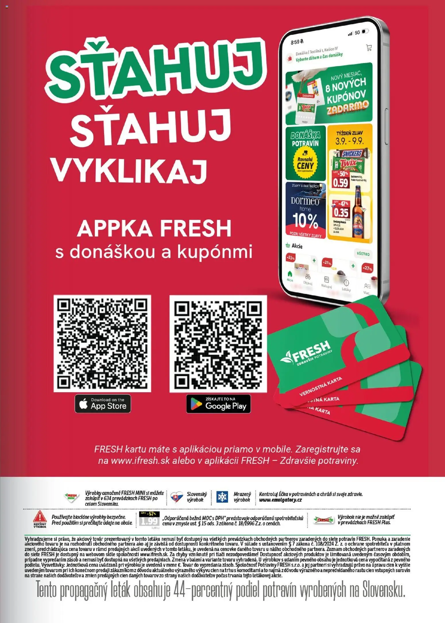 Nové Fresh akcie – leták je platný od 24.09.2026 | Strana: 49 | Produkty: Snickers