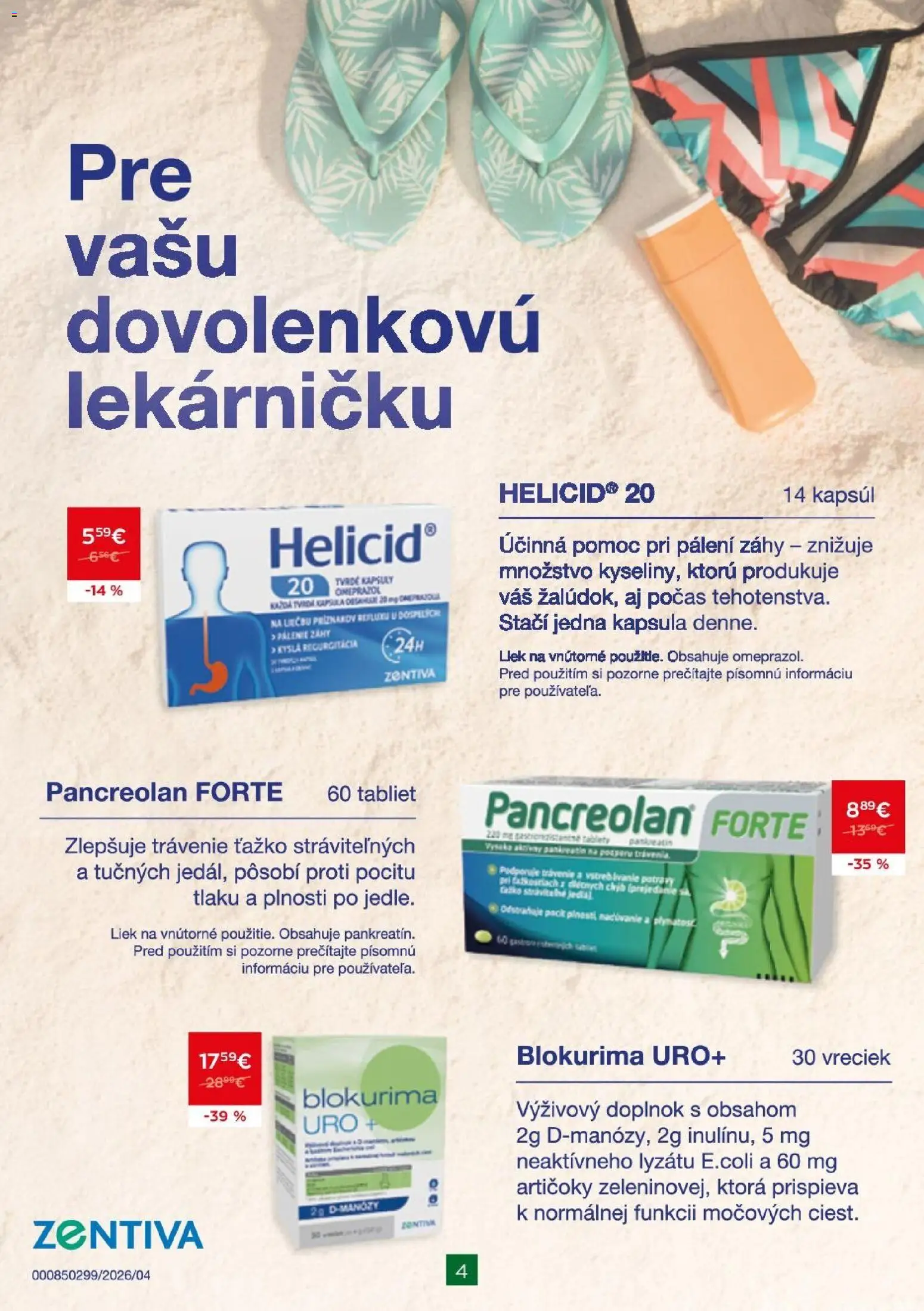 Nové Schneider lekáreň akcie – leták je platný od 01.07.2026 | Strana: 4 | Produkty: Artičoky