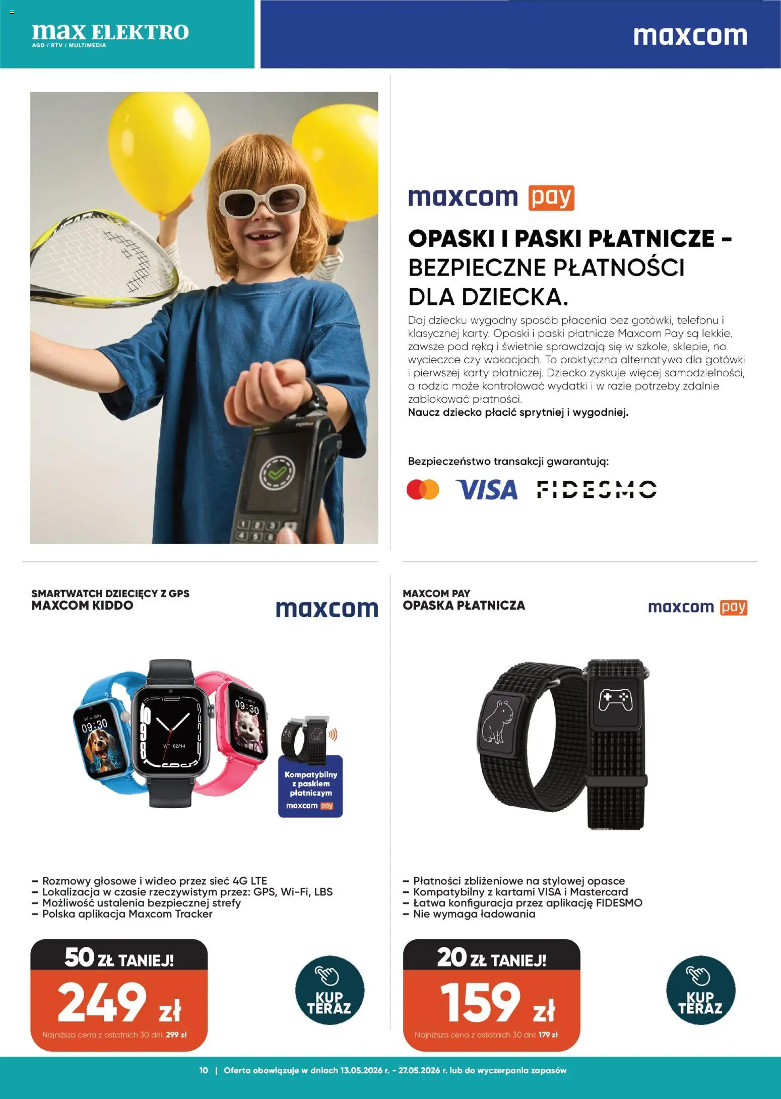 Max elektro gazetka od 13.05.2026 | Strona: 10 | Produkty: Wideo, Smartwatch