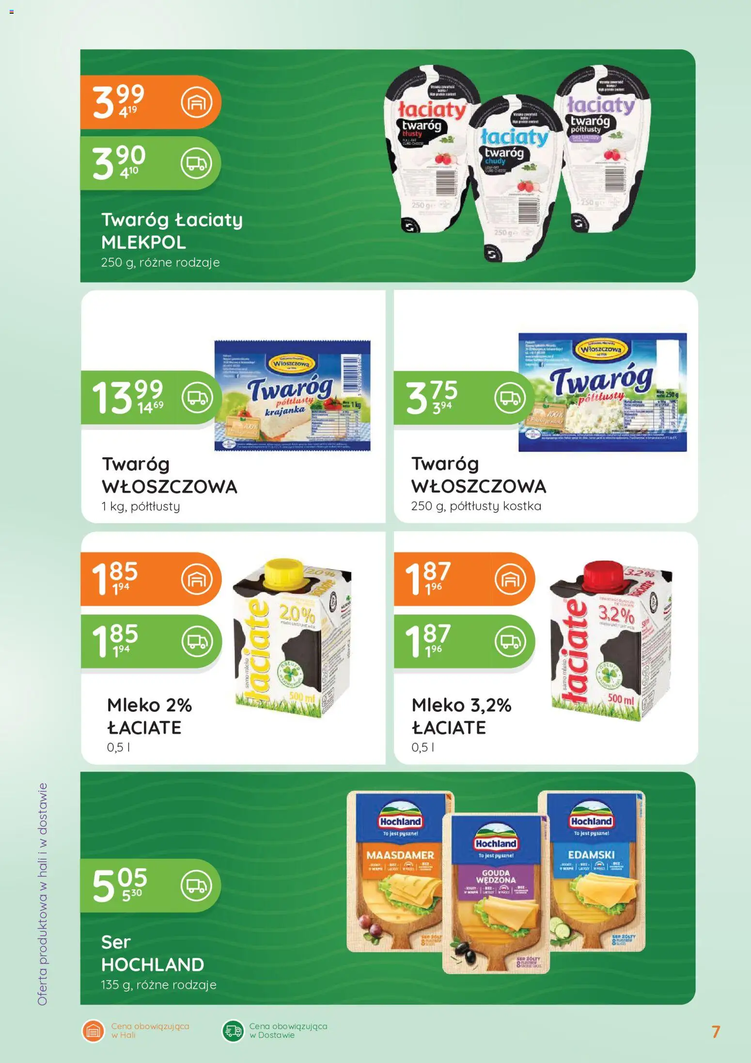 Eurocash gazetka - Oferta Handlowa od 04.05.2026 | Strona: 7 | Produkty: Twaróg tłusty, Mleko, Ser, Twaróg