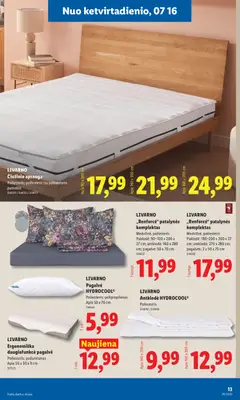 LIDL leidinys galioja nuo 2026.07.13 | Puslapis: 13 | Prekių: Pagalvė, Antklodė, Patalynės komplektas
