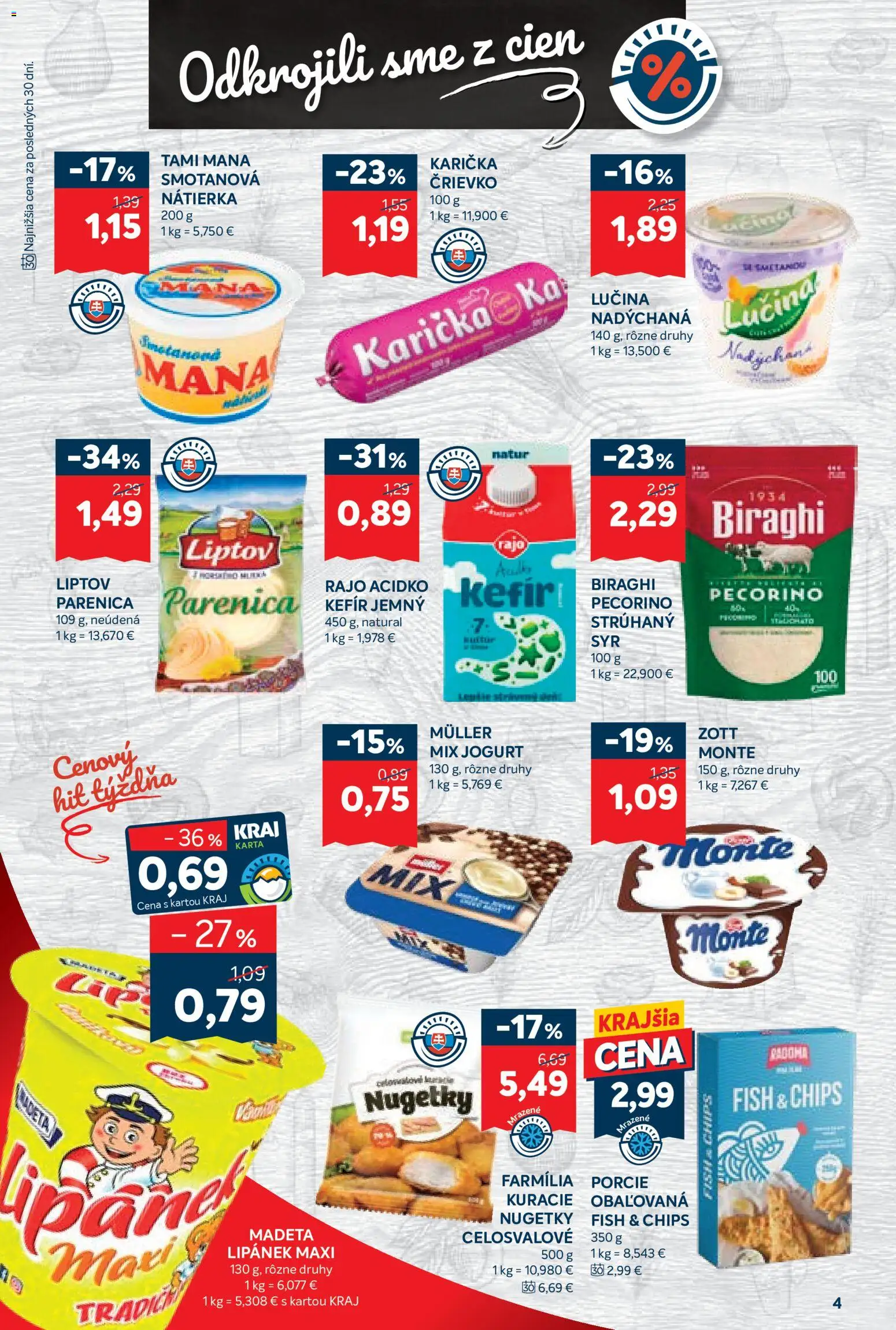 Nové Kraj akcie – leták je platný od 10.09.2026 | Strana: 6 | Produkty: Jogurt, Nátierka, Acidko, Kefír