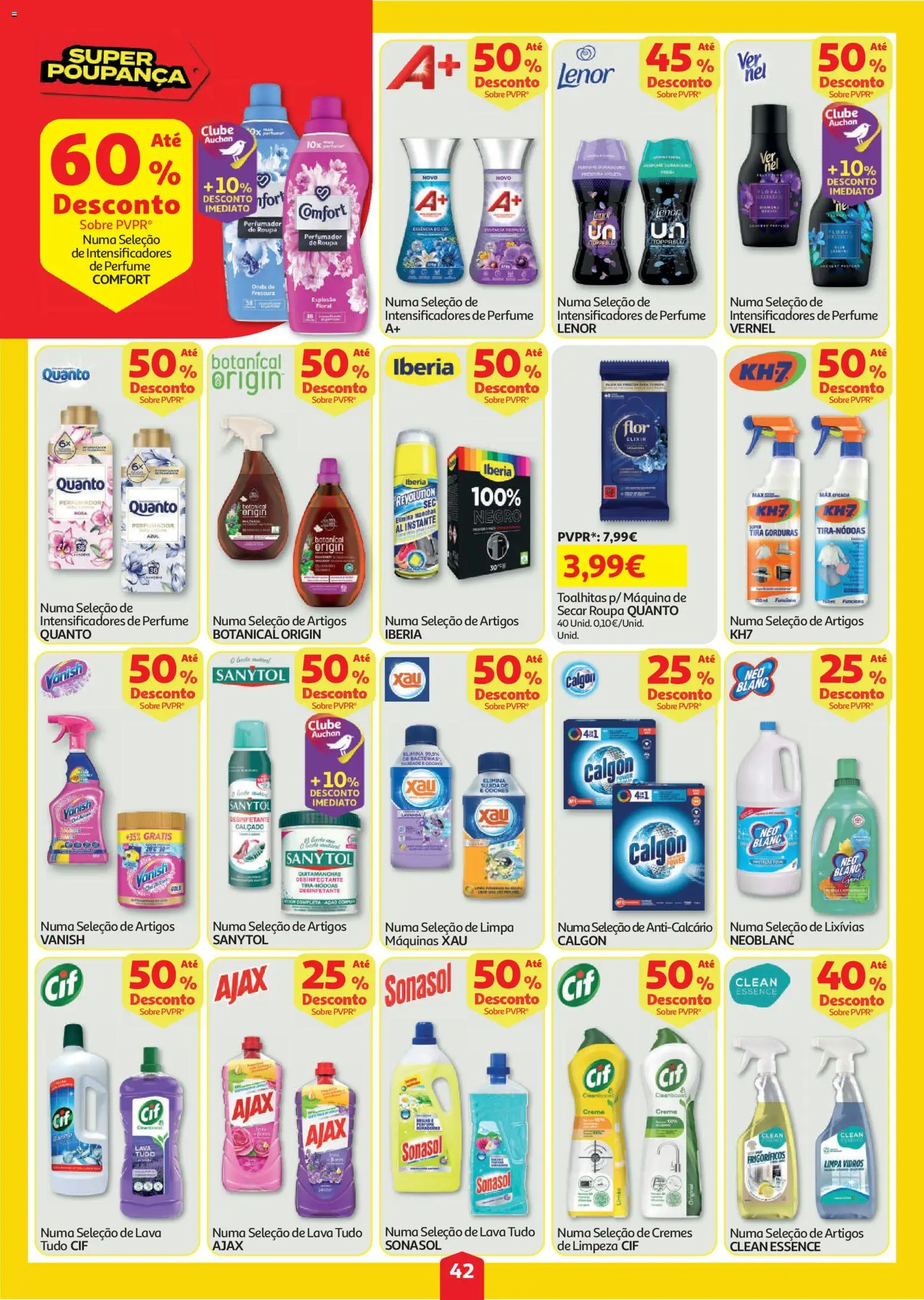 Auchan folheto │ válido de 30/07/2026 | Página: 42 | Produtos: Perfume, Limpa vidros, Creme