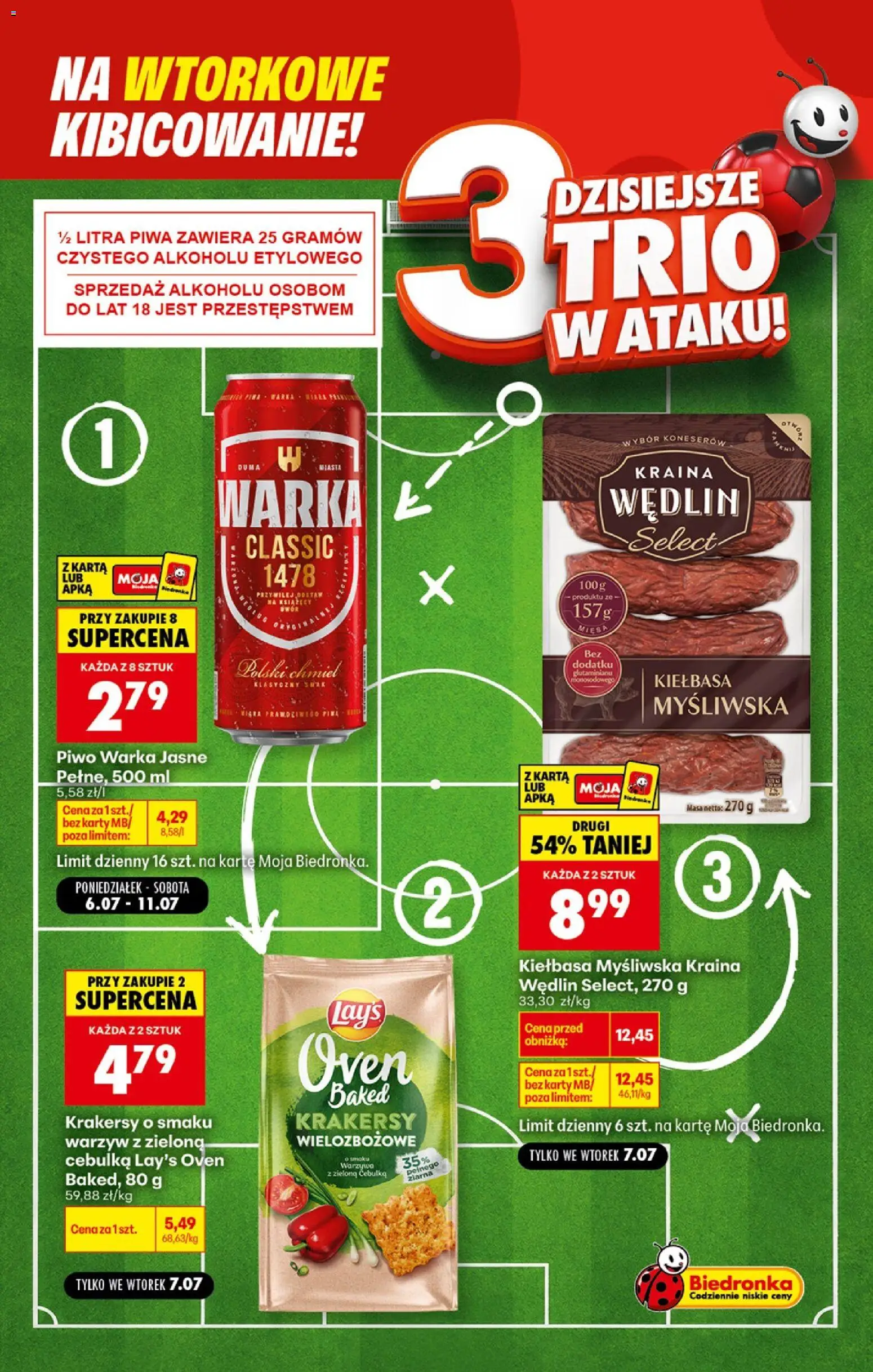 Biedronka Polsko leták - Football oferta od 06.07.2026 | Strana: 3 | Produkty: Lay's, Karty