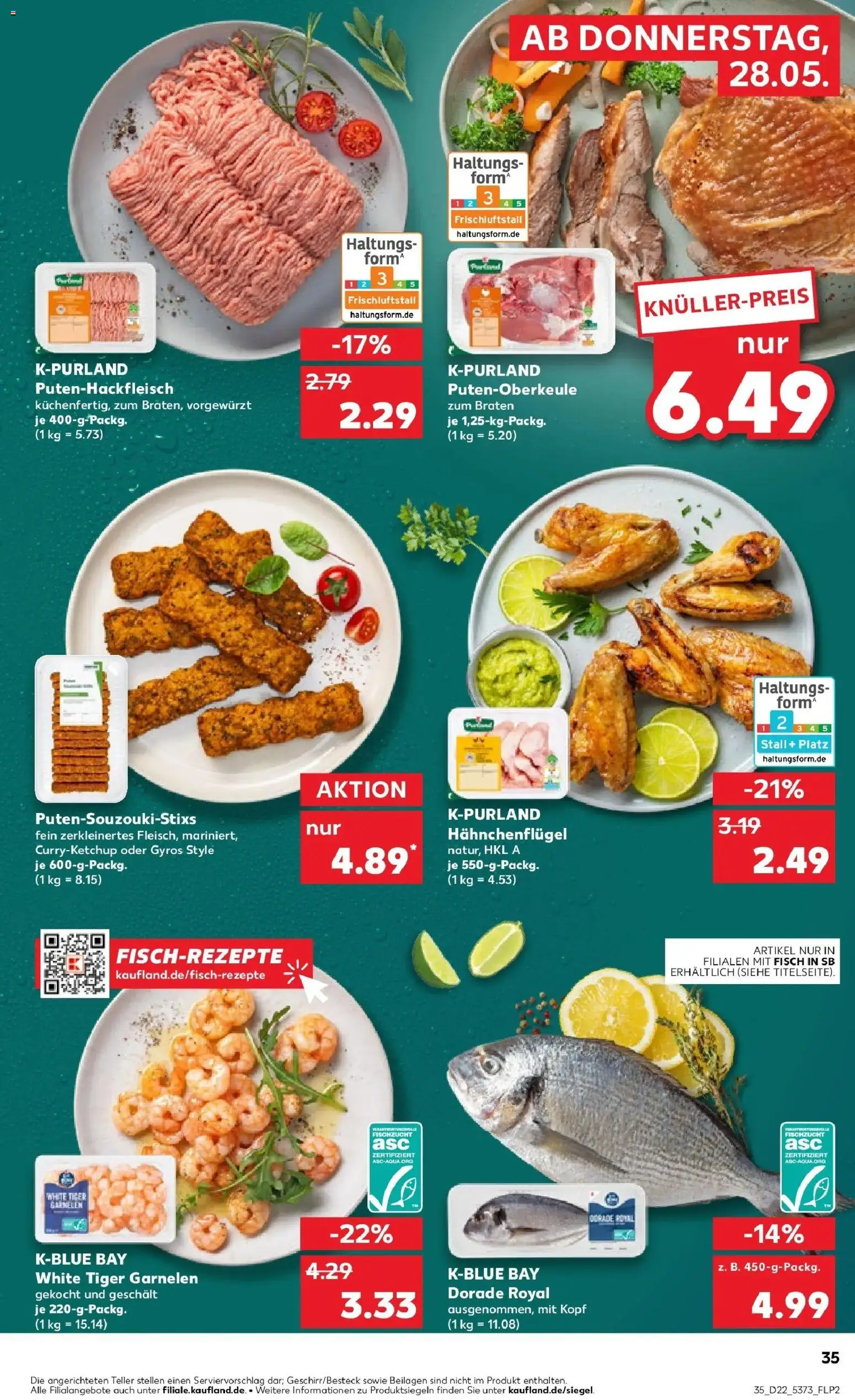 Kaufland Prospekt Flensburg – gültig ab 26.05.2026 | Seite: 40 | Produkte: Dorade, Fisch, Gyros, Tiger garnelen