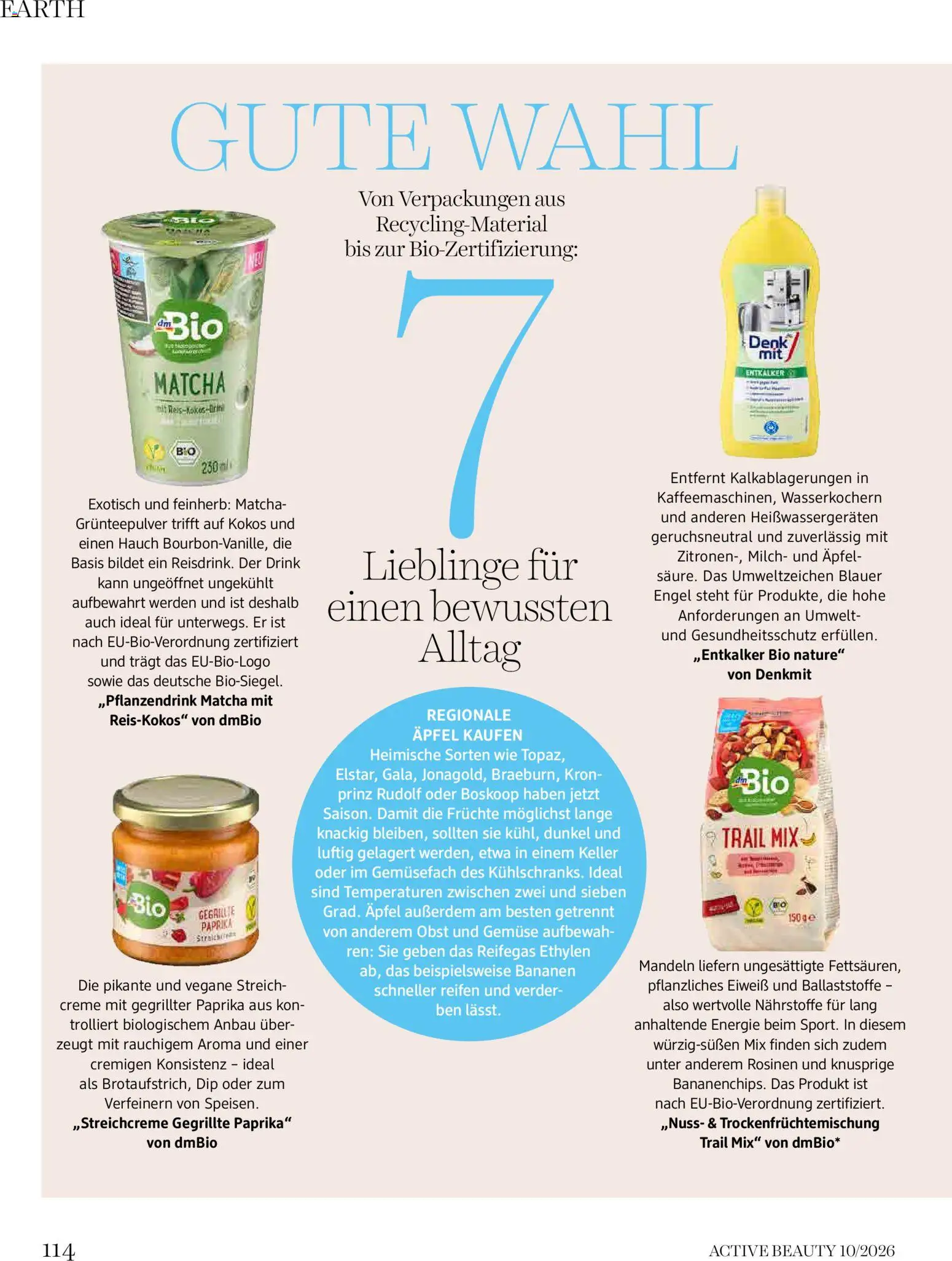 dm drogerie markt Magazin October 2026 gültig ab 01.10.2026 | Seite: 114 | Produkte: Rosinen, Obst, Milch, Bananen