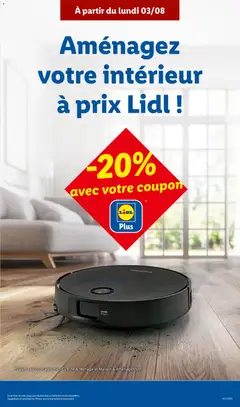 LIDL - Prévisualisation de Aspirateur robot, Aspirateur robot avec laser focus valide à partir de 30/07/2026 | Page: 43