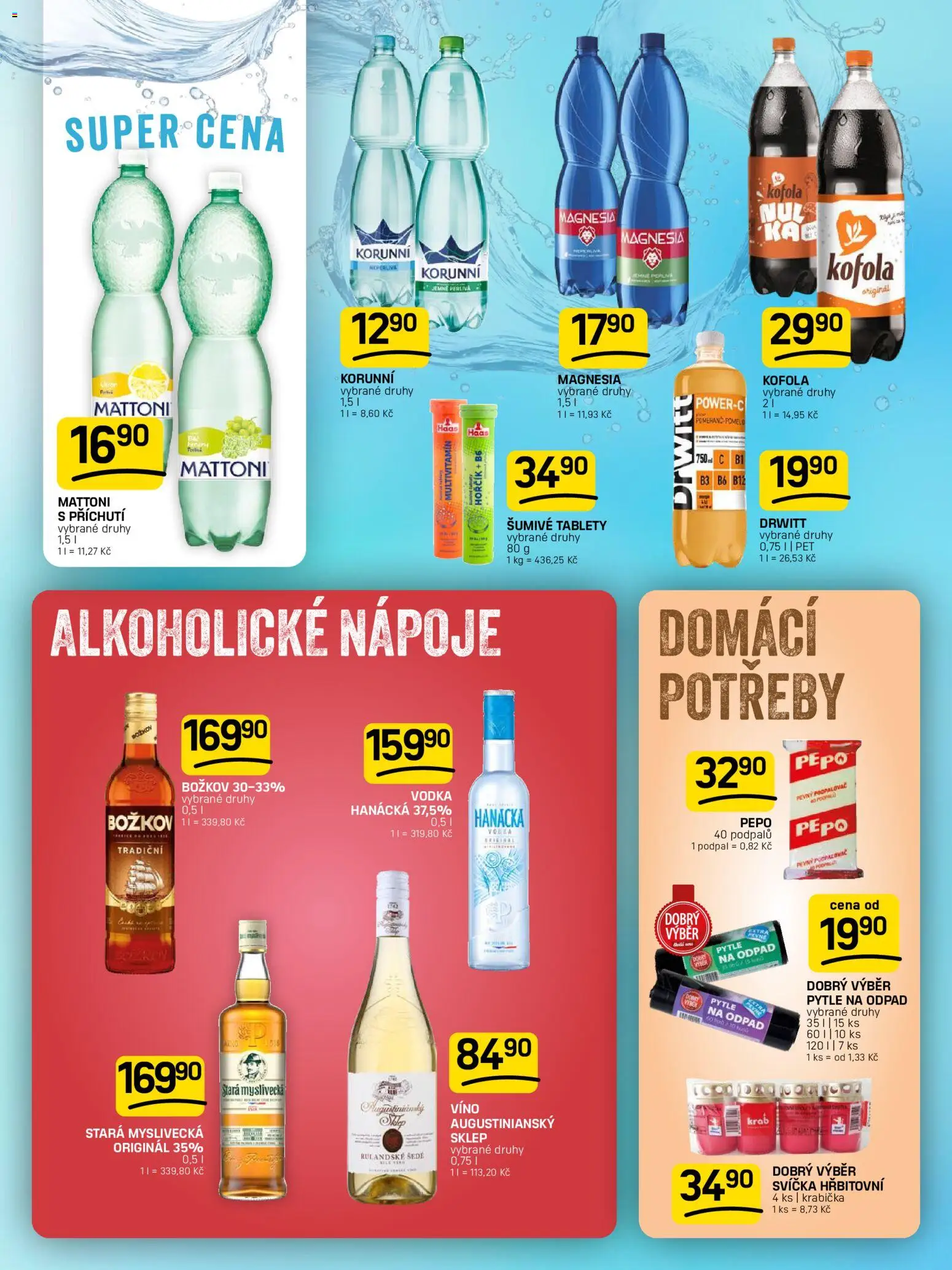 Flop leták od 07.10.2026 | Strana: 10 | Produkty: Šumivé tablety, Multivitamin, Stará myslivecká, Kofola