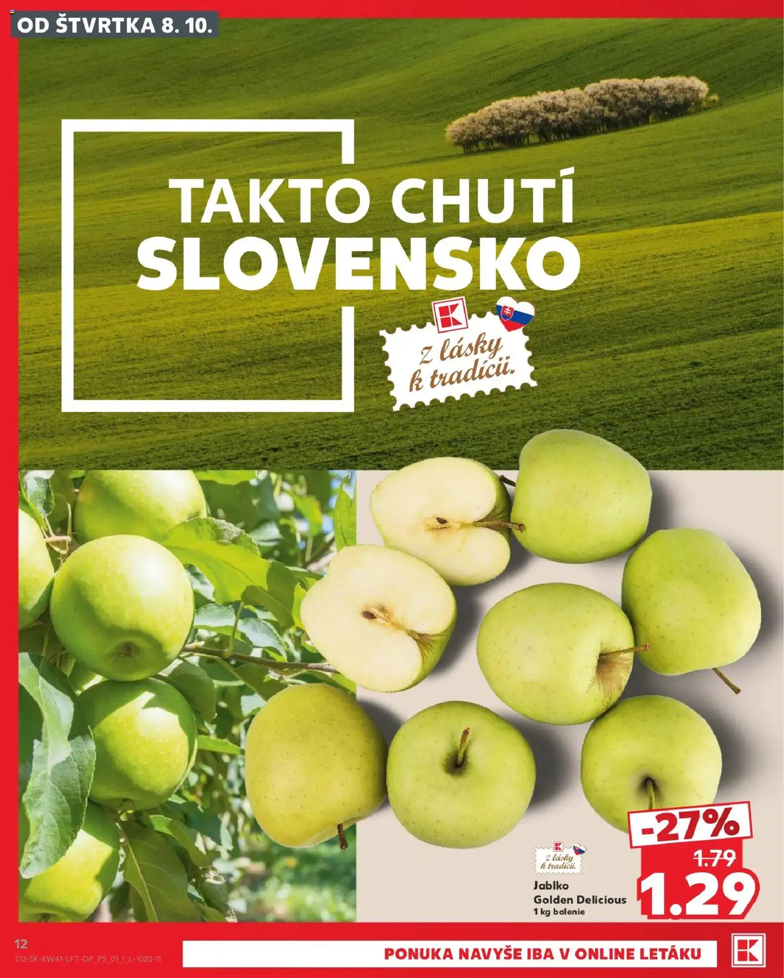 Kaufland SK akciós ujság - amely érvényes a következő dátumtól: 2026.10.08. | Oldal: 12