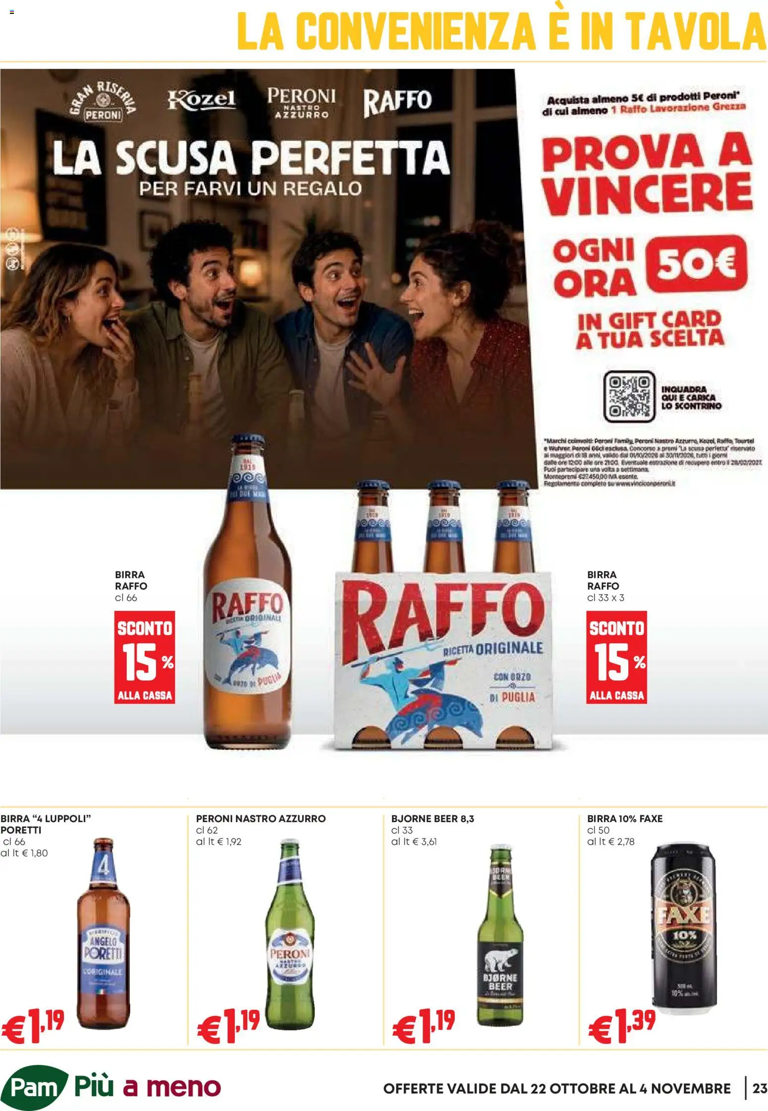 Volantino PAM del 22/10/2026 | Pagina: 23 | Prodotti: Birra Raffo, Birra