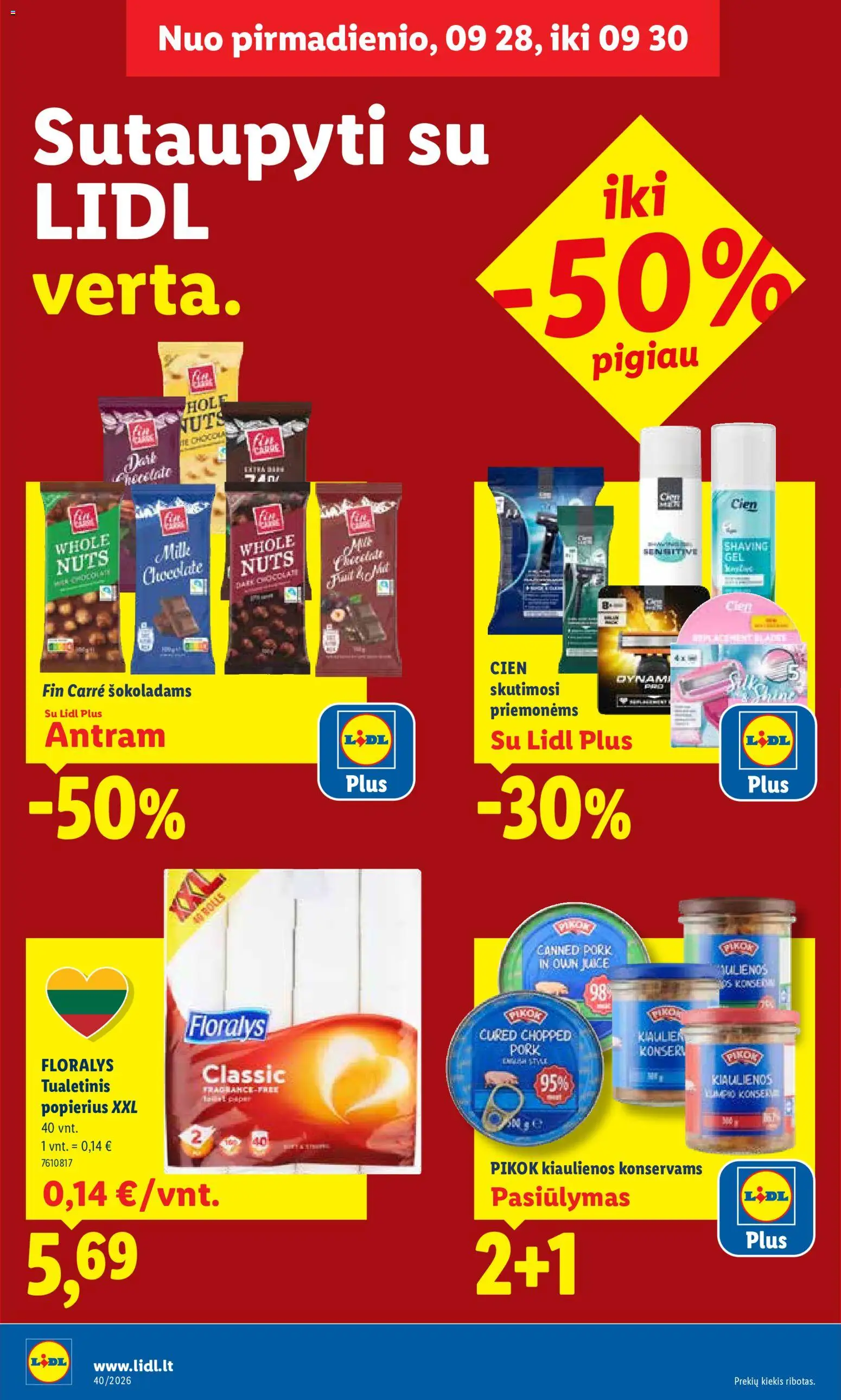 LIDL akcijos nuo 2026.09.28 | Puslapis: 2 | Prekių: Kiaulienos