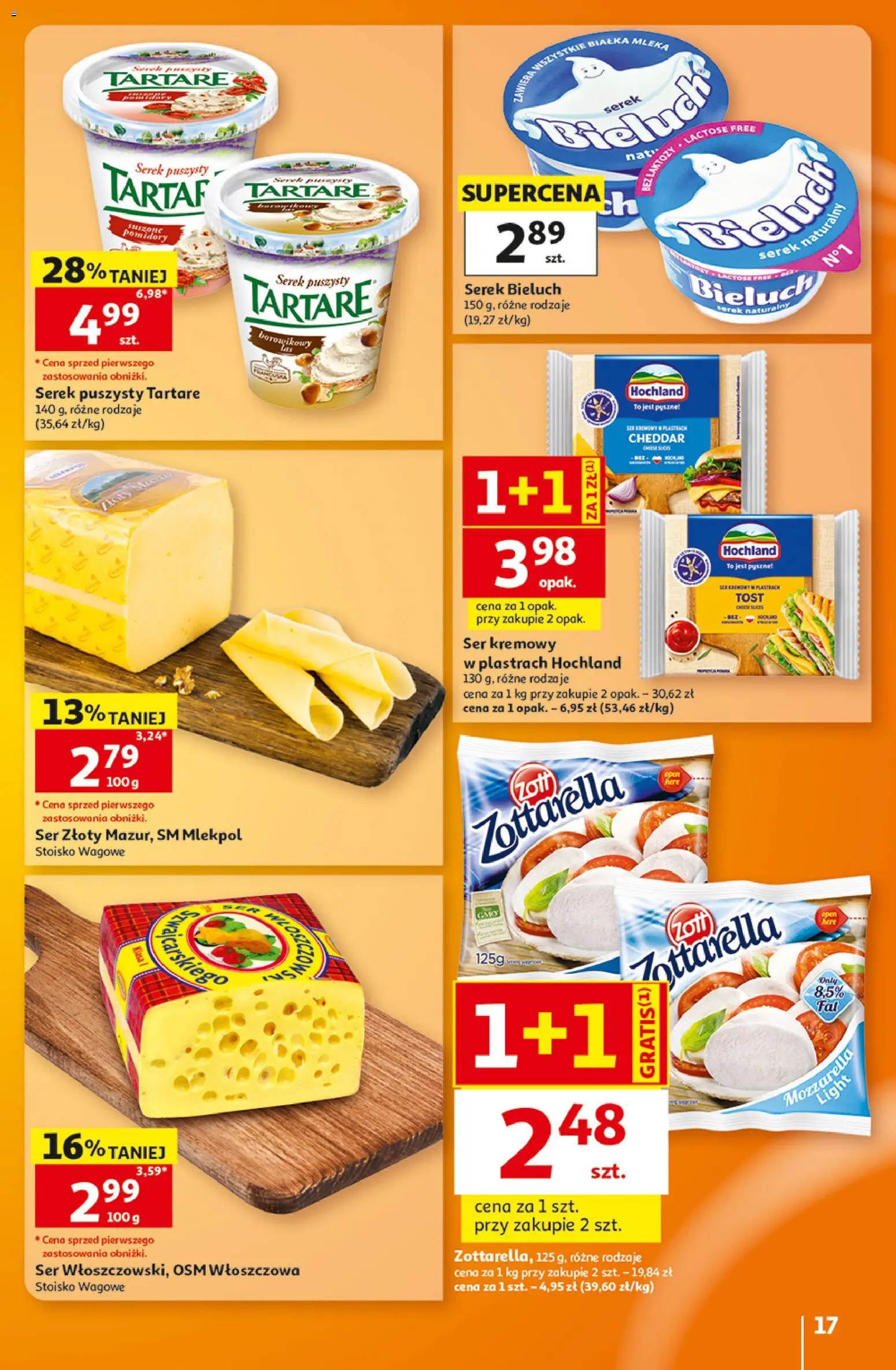 Auchan gazetka - Hipermarket od 29.10.2026 | Strona: 17 | Produkty: Ser, Pomidory, Serek naturalny, Cheddar