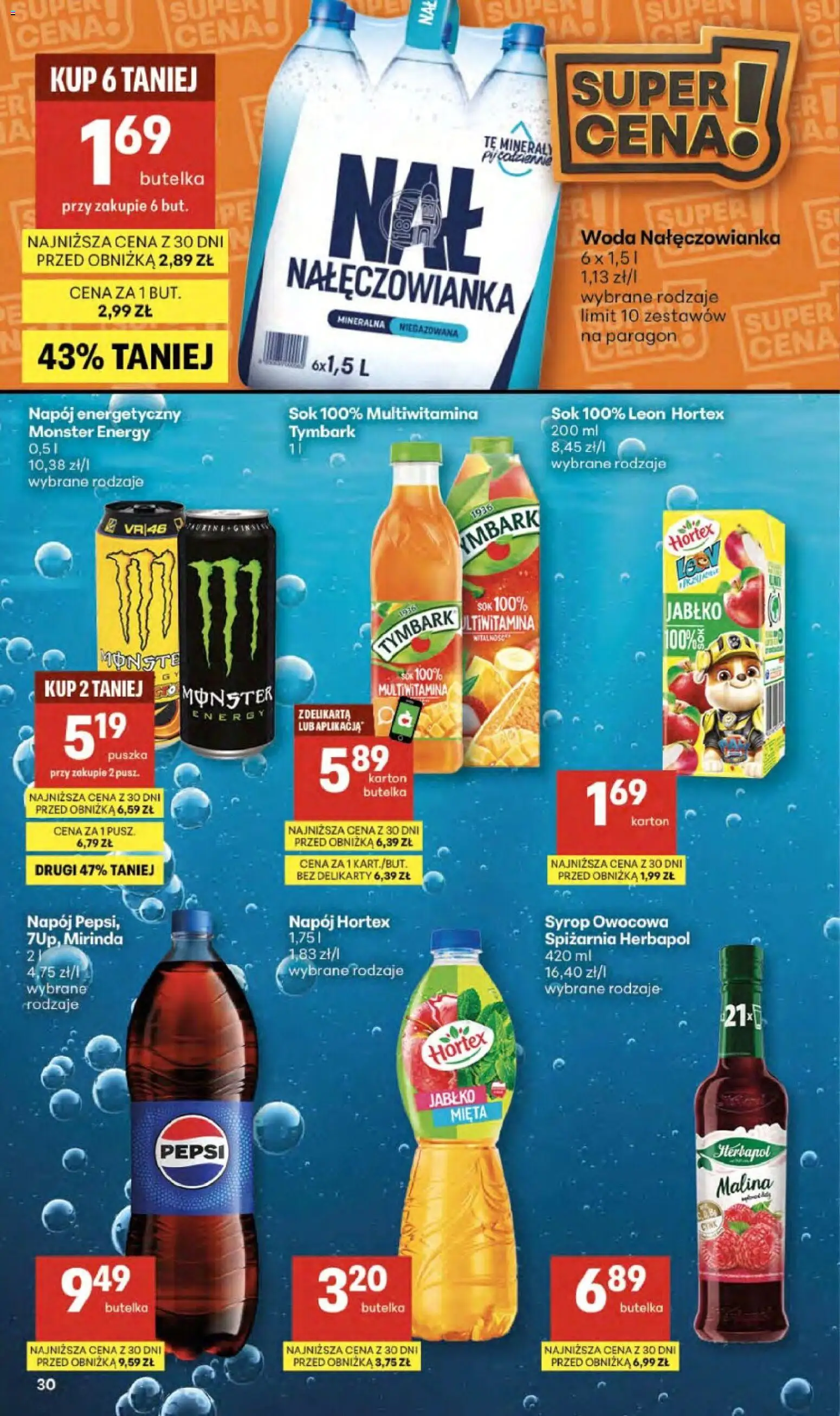 Delikatesy Centrum gazetka od 14.05.2026 | Strona: 30 | Produkty: Syrop, Pepsi, Sok, Woda