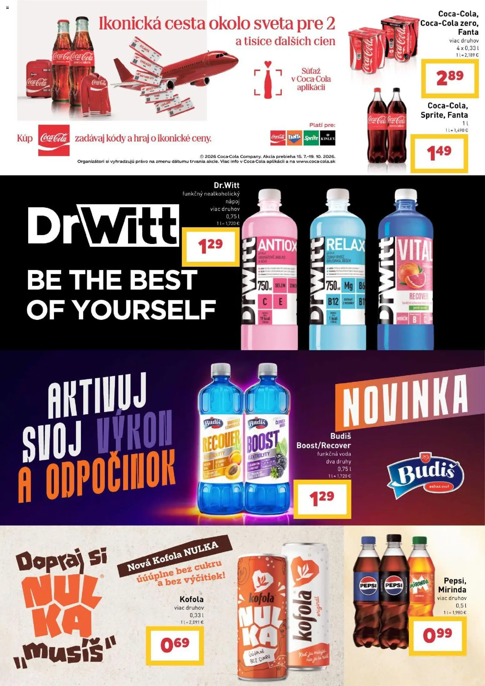 Nové Billa akcie – leták je platný od 30.09.2026 | Strana: 26 | Produkty: Budiš, Sprite, Voda, Coca cola