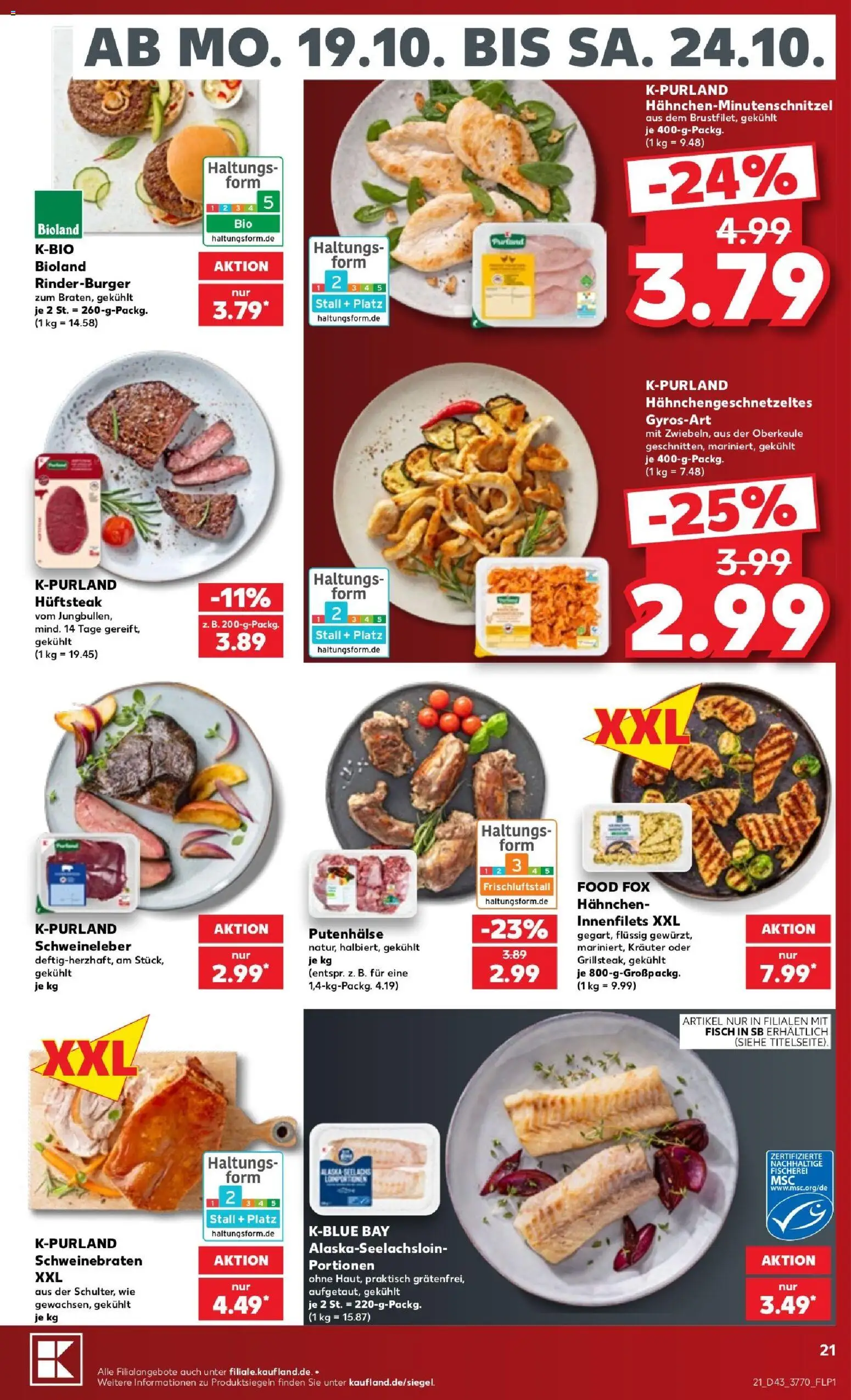 Kaufland Prospekt Frankfurt (Oder) – gültig ab 18.10.2026 | Seite: 21 | Produkte: Mehl, Edamer, Salami, Pizza