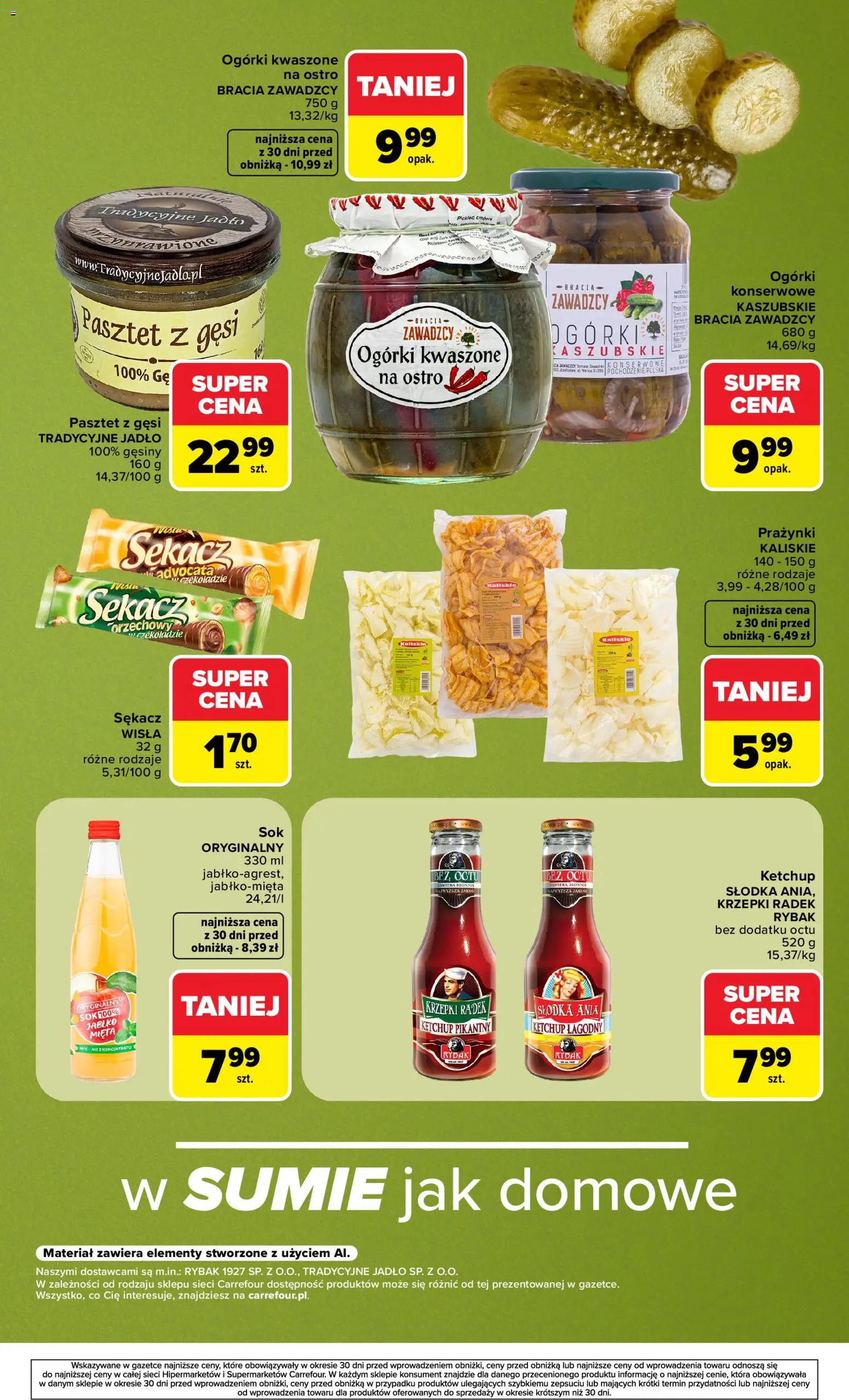 Carrefour gazetka - Targi dostawców lokalnych od 03.08.2026 | Strona: 5 | Produkty: Ketchup, Mięta, Sok, Ogórki