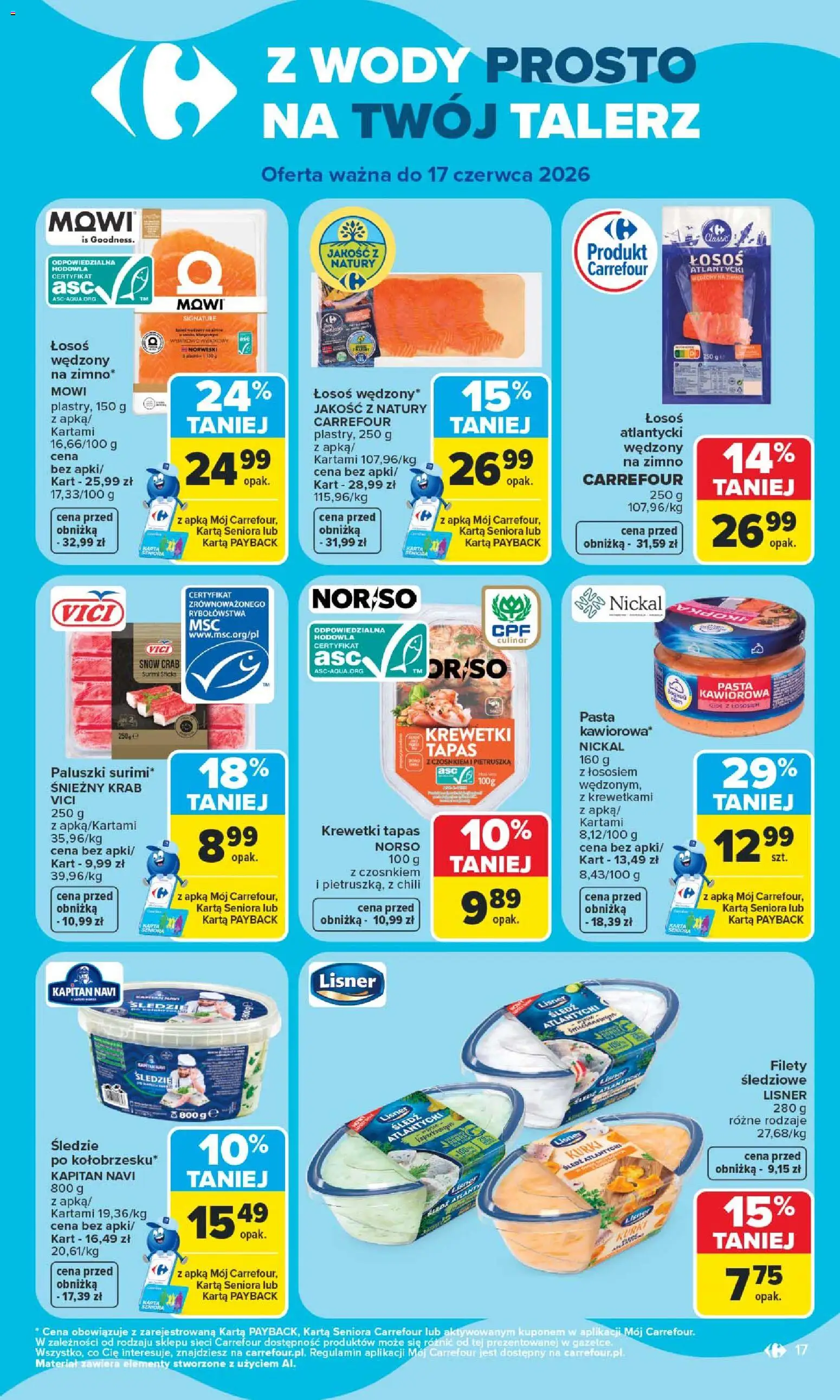 Carrefour gazetka od 08.06.2026 | Strona: 19 | Produkty: Karta, Śledzie lisner, Pietruszka, Śledź