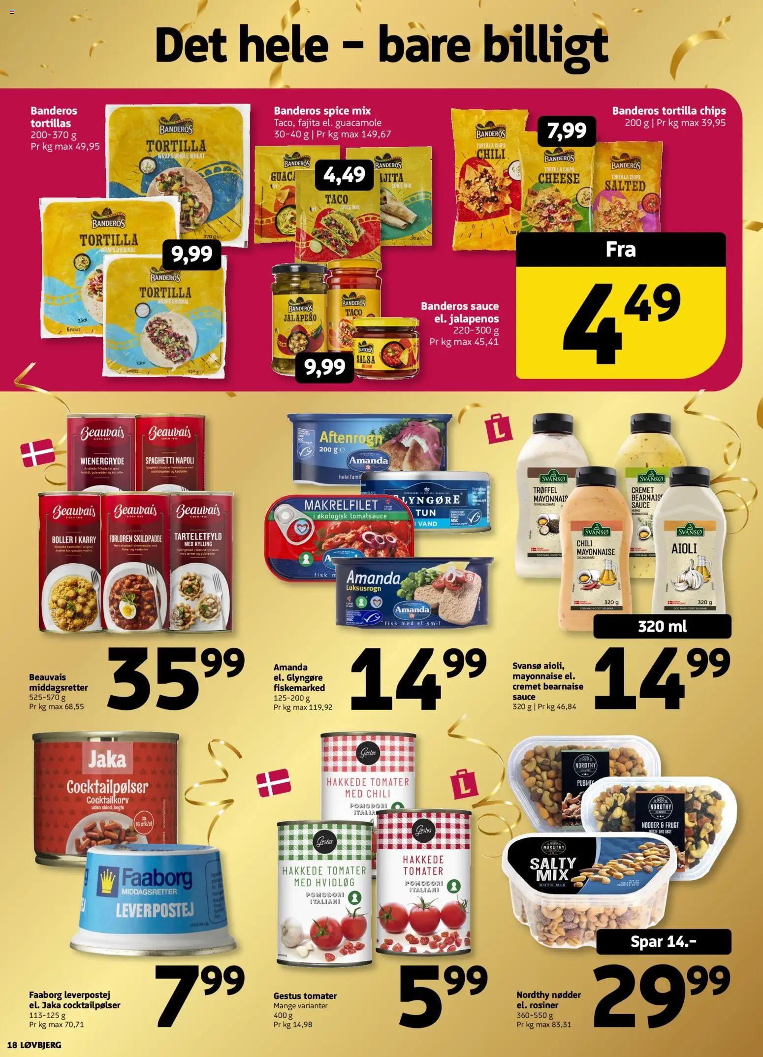 Løvbjerg tilbudsavis – gyldig fra 31/07/2026 | Side: 18 | Produkter: Tomater, Spaghetti, Nødder, Rosiner