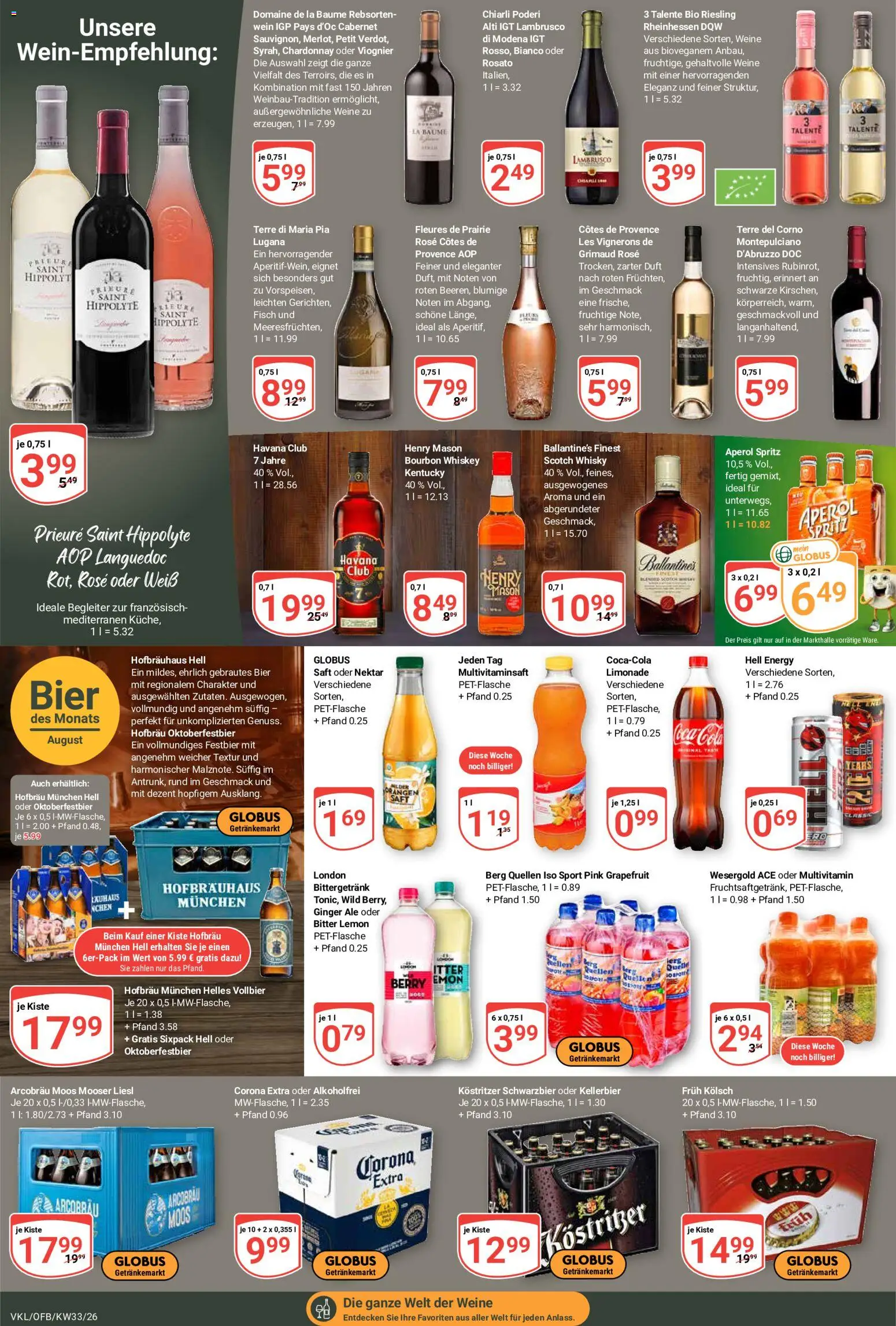 Globus Prospekt Völklingen – gültig ab 10.08.2026 | Seite: 17 | Produkte: Whisky, Coca cola, Energy, Grapefruit