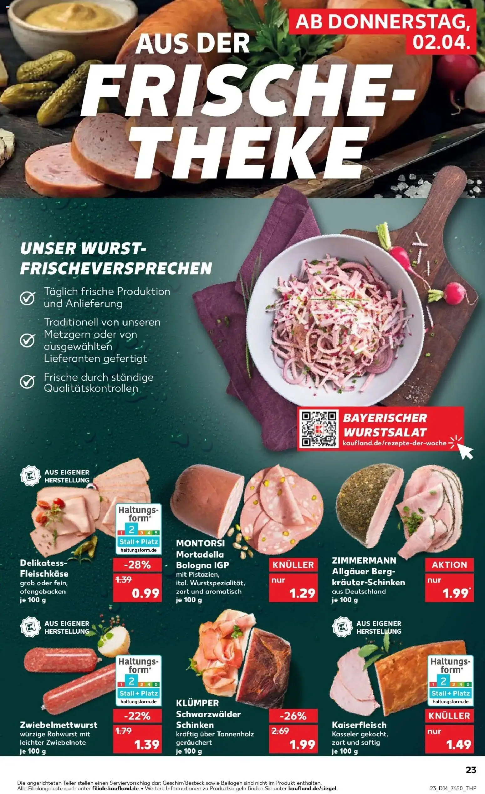 Kaufland Prospekt Überlingen	 – gültig ab 30.03.2026 | Seite: 37 | Produkte: Theke, Wurst, Schinken