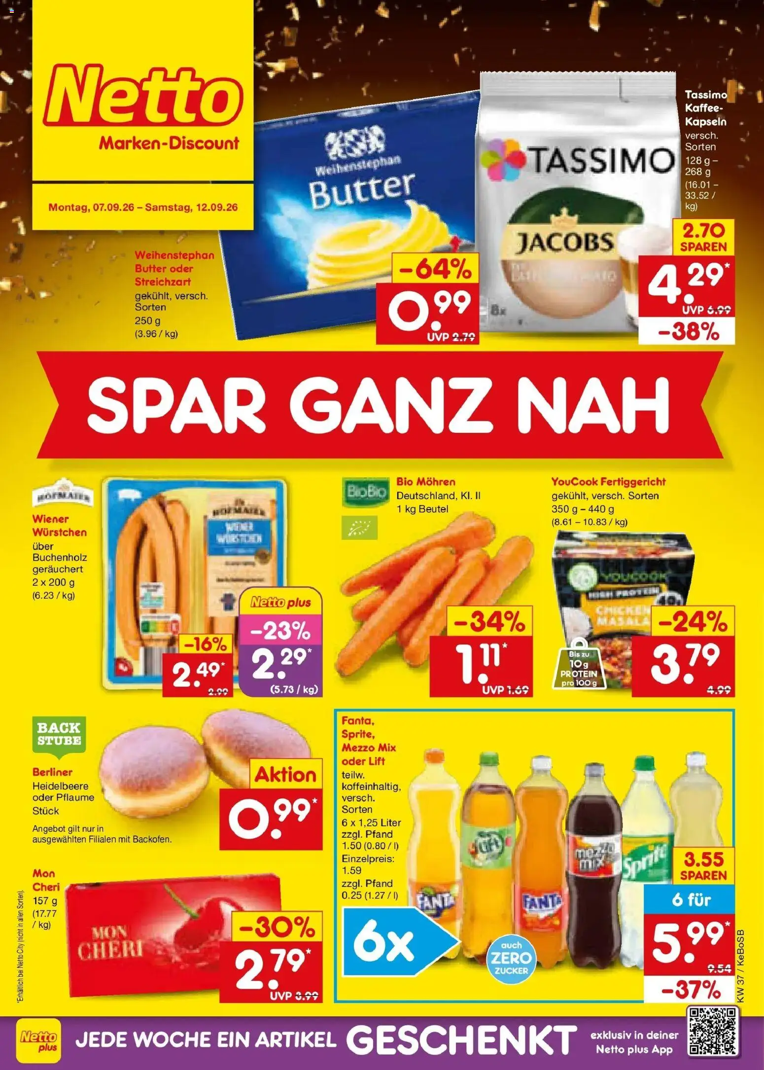 Netto Marken-Discount Prospekt Bochum – gültig ab 07.09.2026 | Seite: 3 | Produkte: Youcook, Fanta, Sprite, Butter