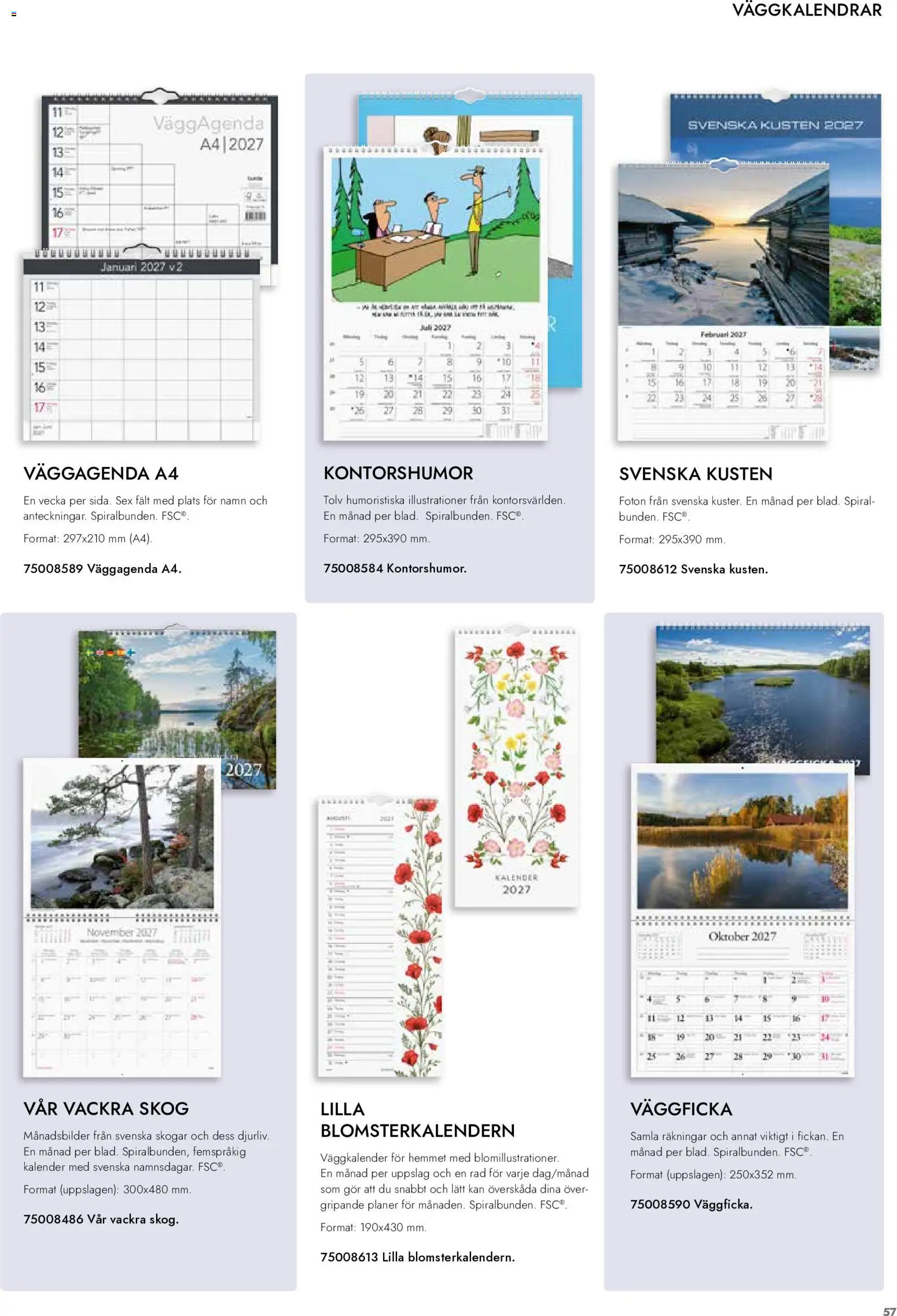 Lyreco reklamblad aktuell från 01/09/2026 | Sida: 58 | Produkter: Kalender
