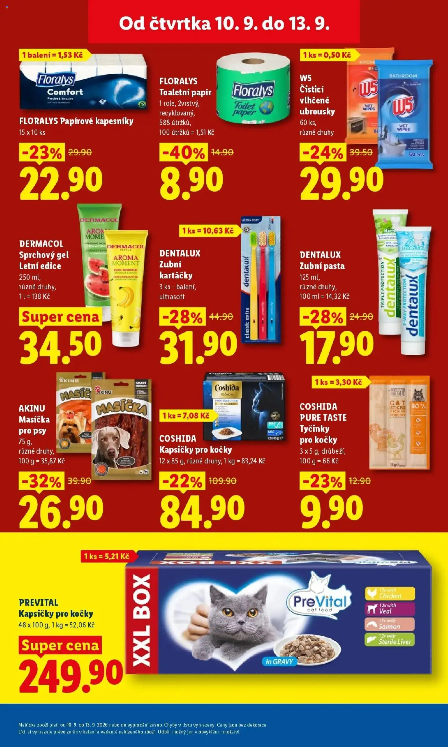 Lidl leták od 10.09.2026 - Nový akční leták | Strana: 31 | Produkty: Box, Kapsičky pro kočky, Toaletní papír, Kapesníky