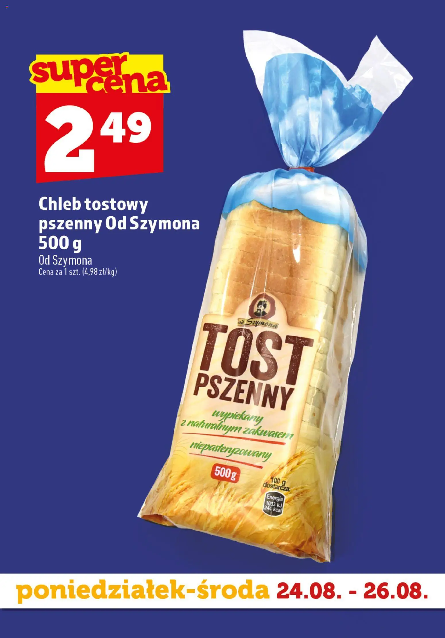 Topaz gazetka - Superstart tygodnia od 24.08.2026 | Strona: 2 | Produkty: Chleb tostowy, Chleb