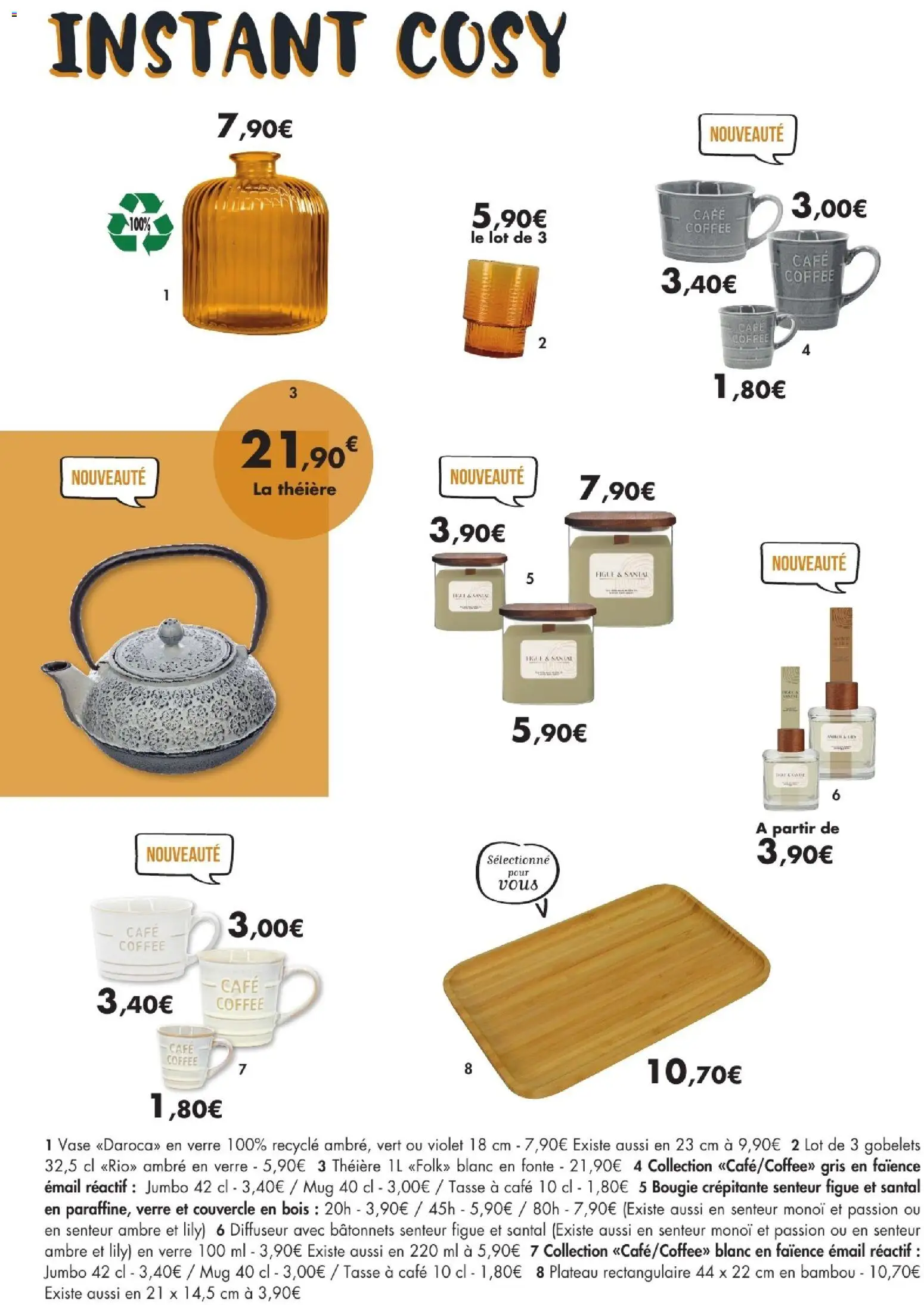 {H1} | Page: 22 | Produits: Figue, Plateau, Bambou, Vase