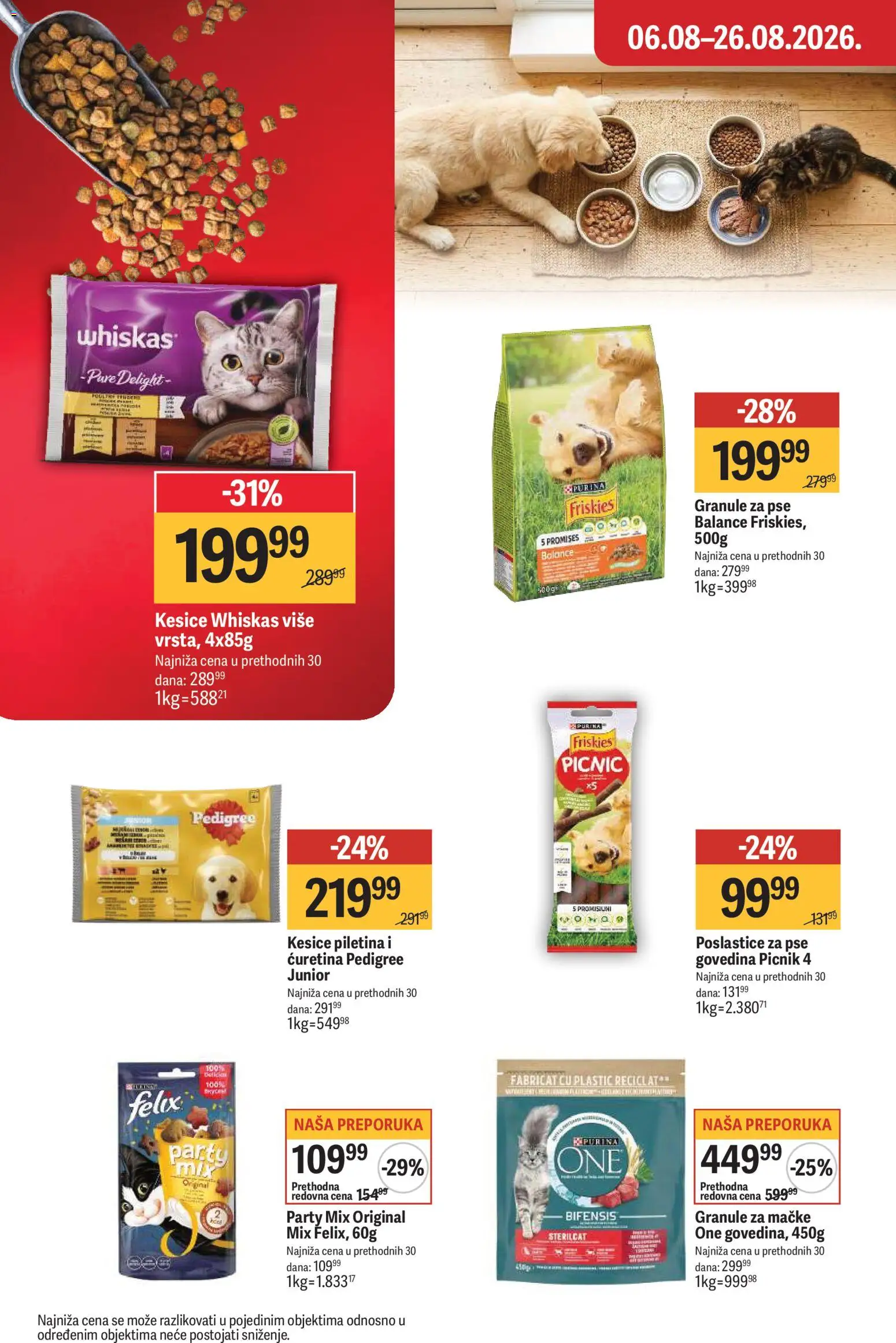 Maxi katalog - važi od 13.08.2026 | Strana: 52 | Proizvode: Pedigree, Purina, Piletina, Whiskas