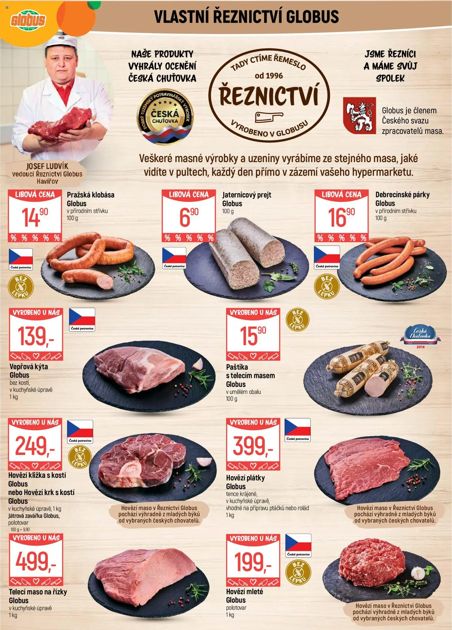 Globus leták - Havířov od 06.05.2026 | Strana: 5 | Produkty: Globus, Hovězí maso, Hovězí kližka, Paštika